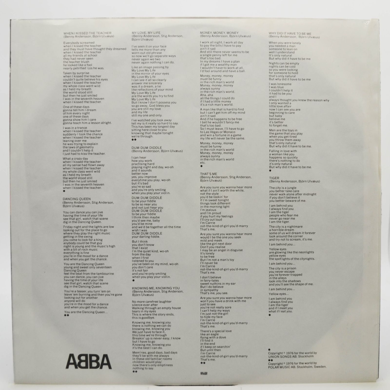 ABBA — Arrival (1-st, Sweden), 1976