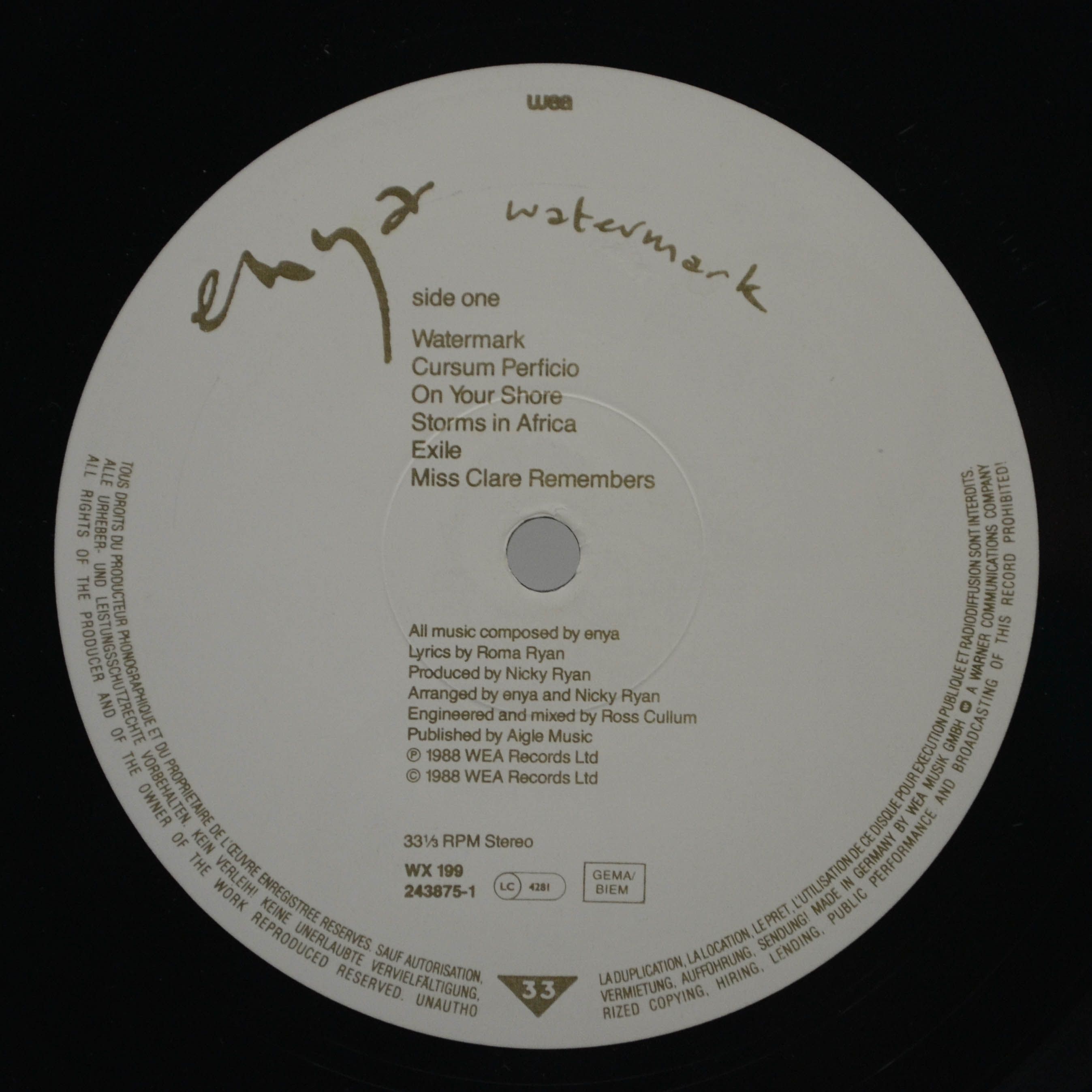 Enya — Watermark, 1988