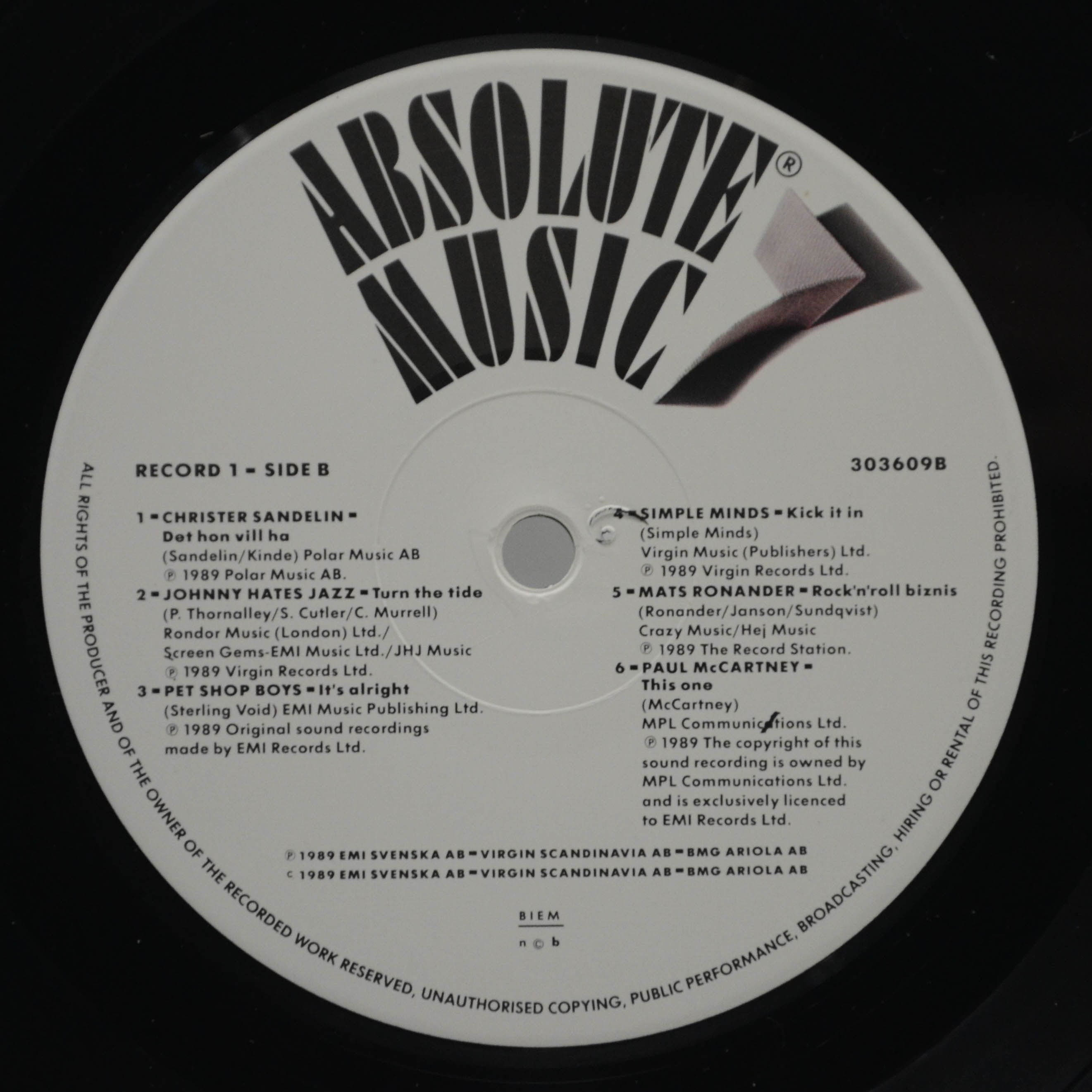 Various — Absolute Music 7 (2LP), 1989