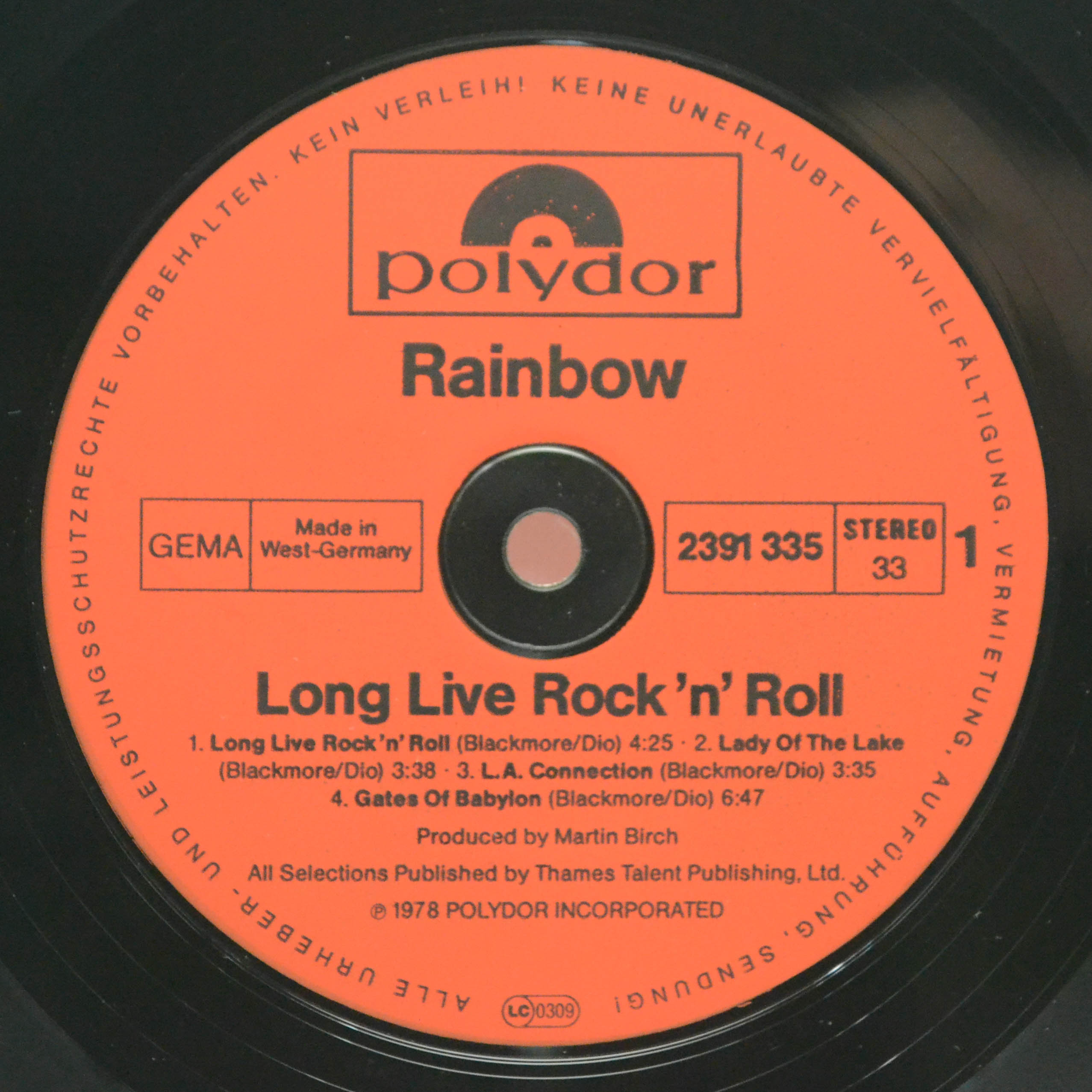 Rainbow — Long Live Rock 'N' Roll, 1978