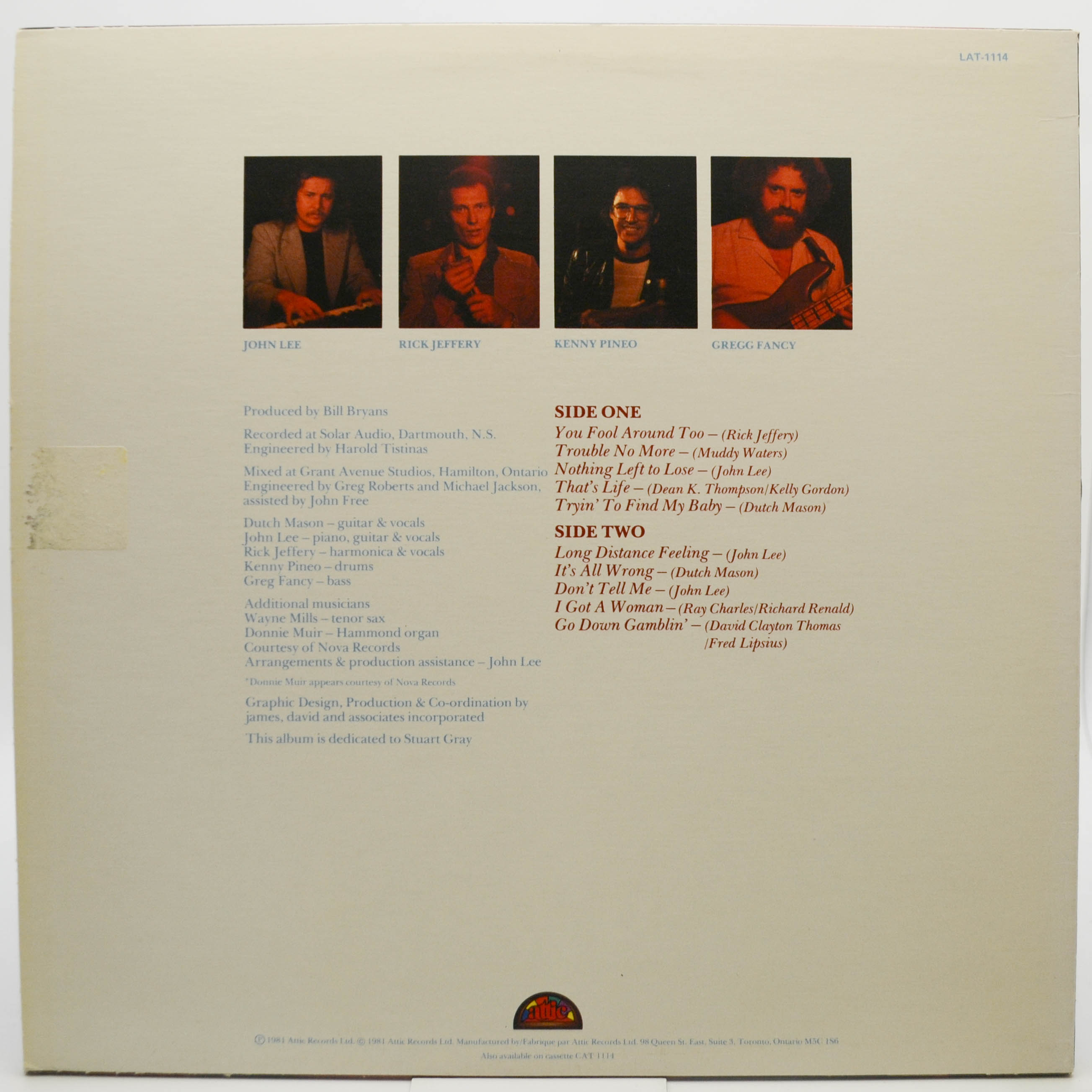 Dutch Mason Blues Band — Gimme A Break, 1981