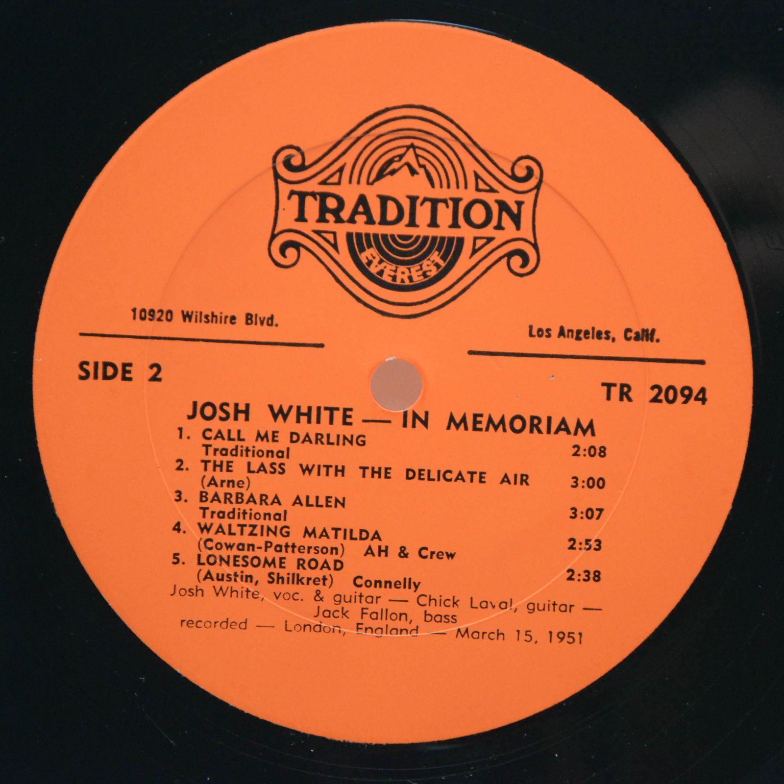 Josh White — In Memoriam (USA), 1970