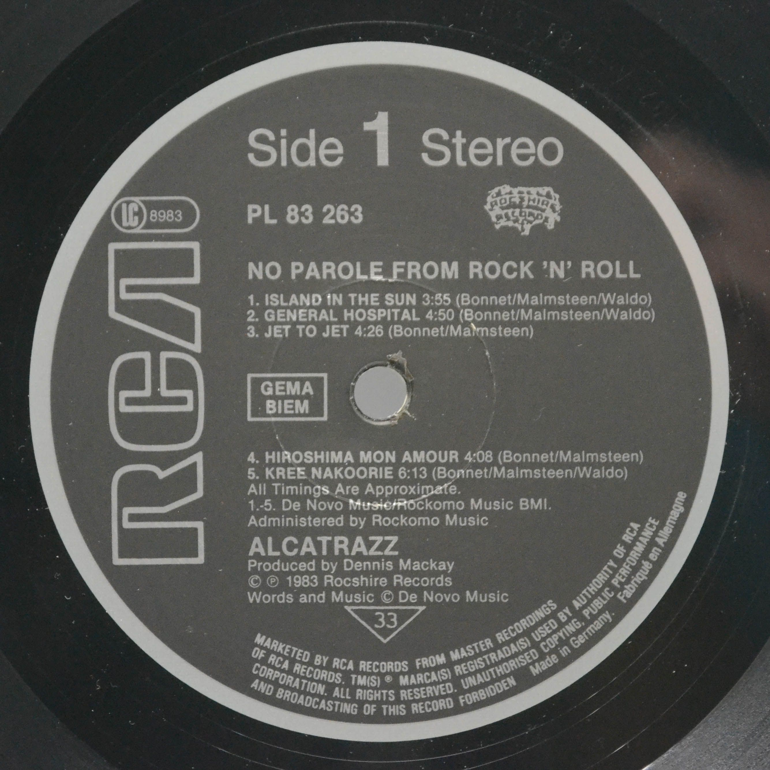 Alcatrazz — No Parole From Rock 'N' Roll, 1983