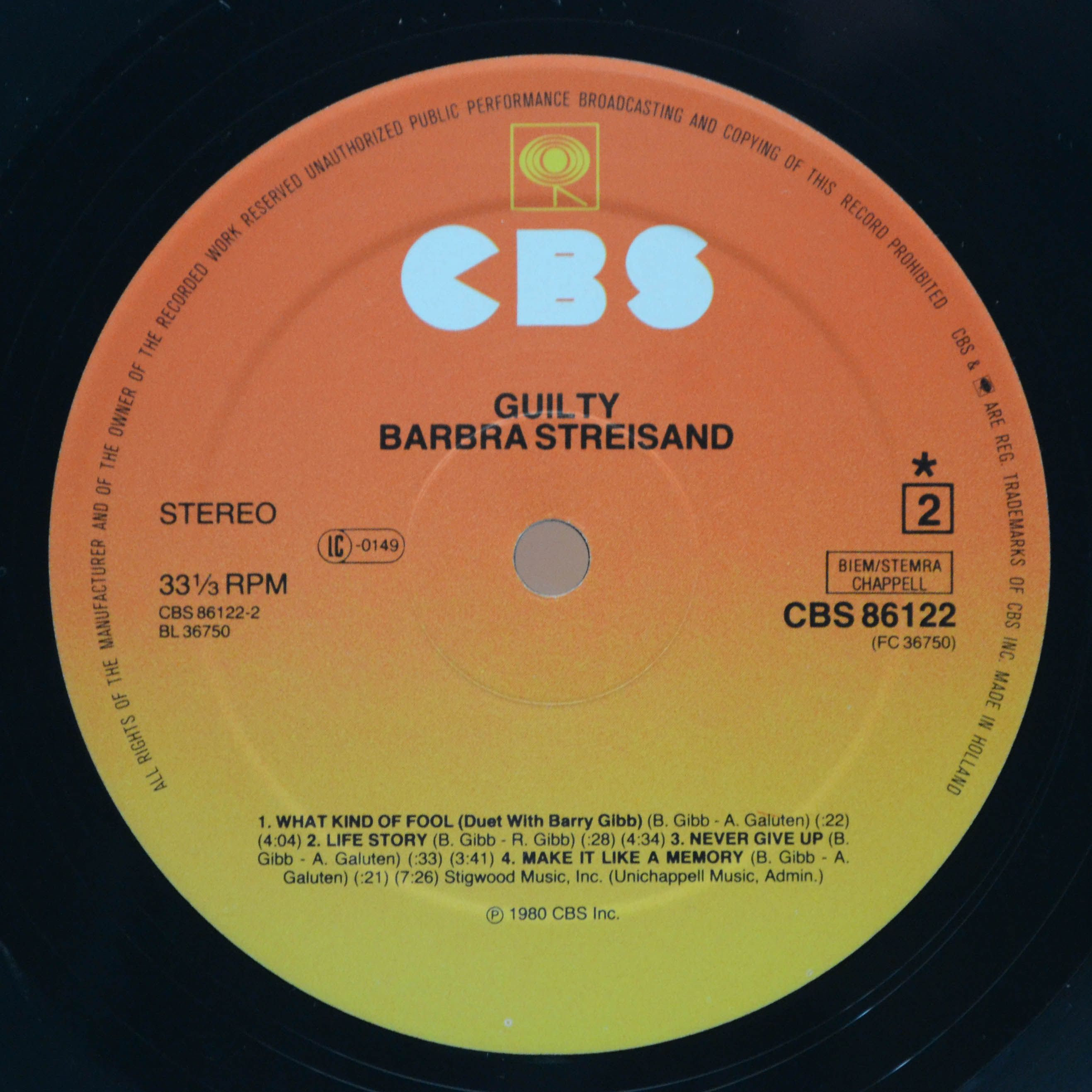 Streisand — Guilty, 1980