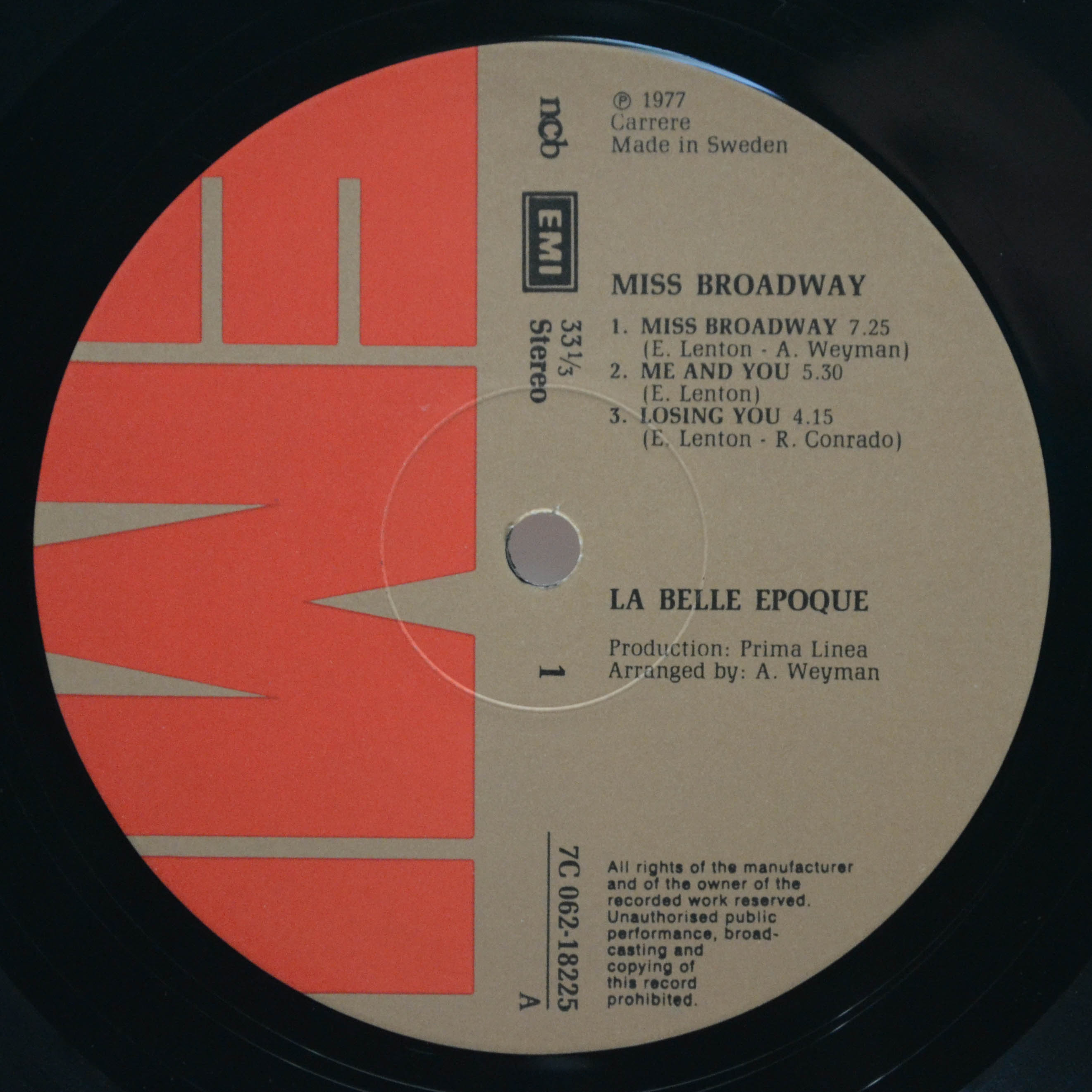 Belle Epoque — Miss Broadway, 1977