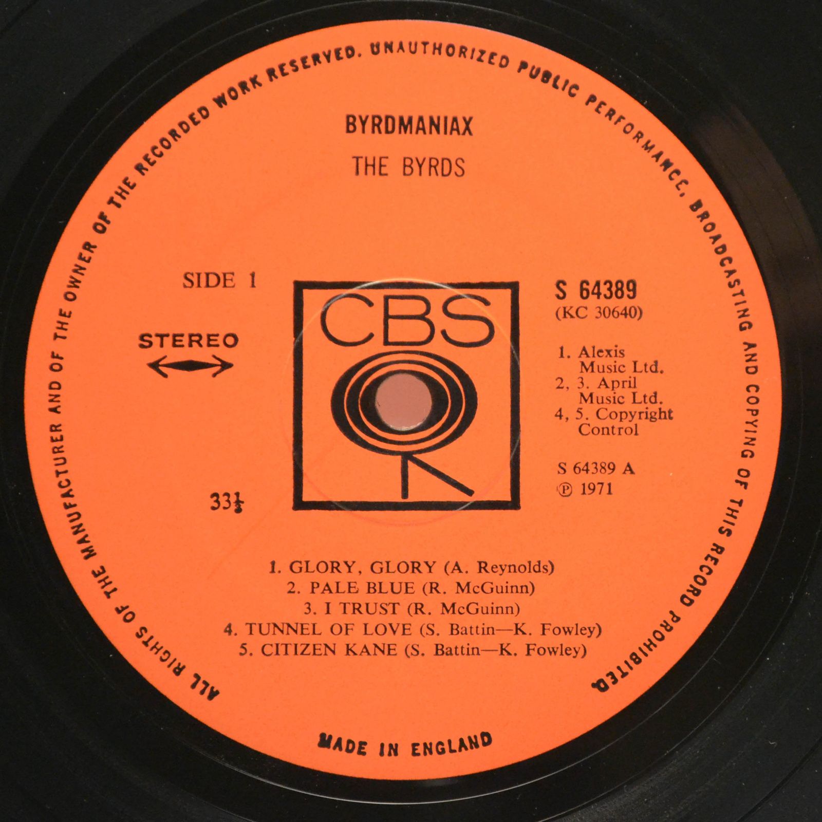 Byrds — Byrdmaniax (UK), 1971