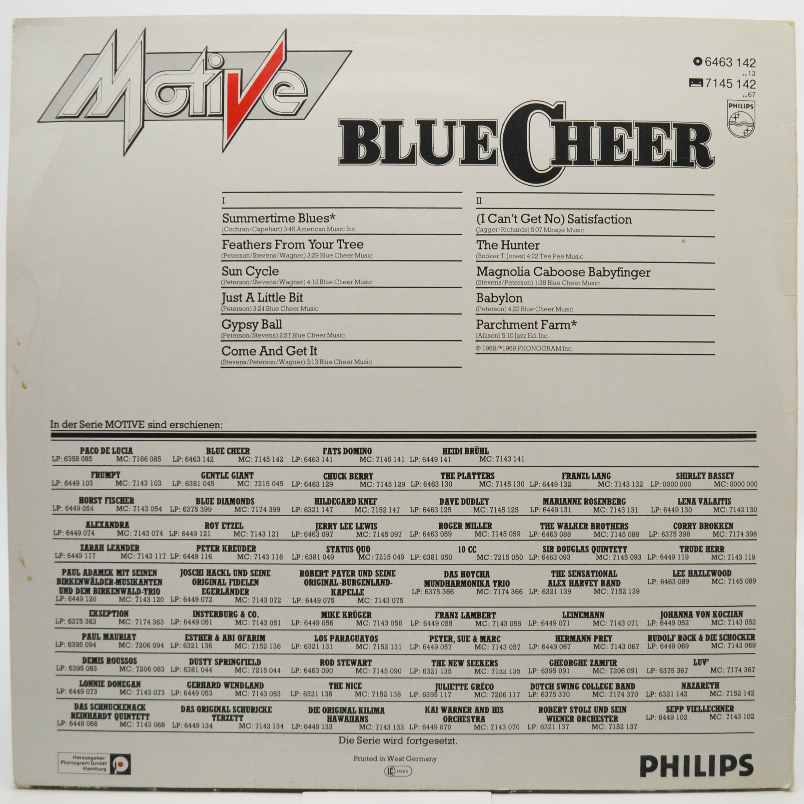 Blue Cheer — Blue Cheer, 1982