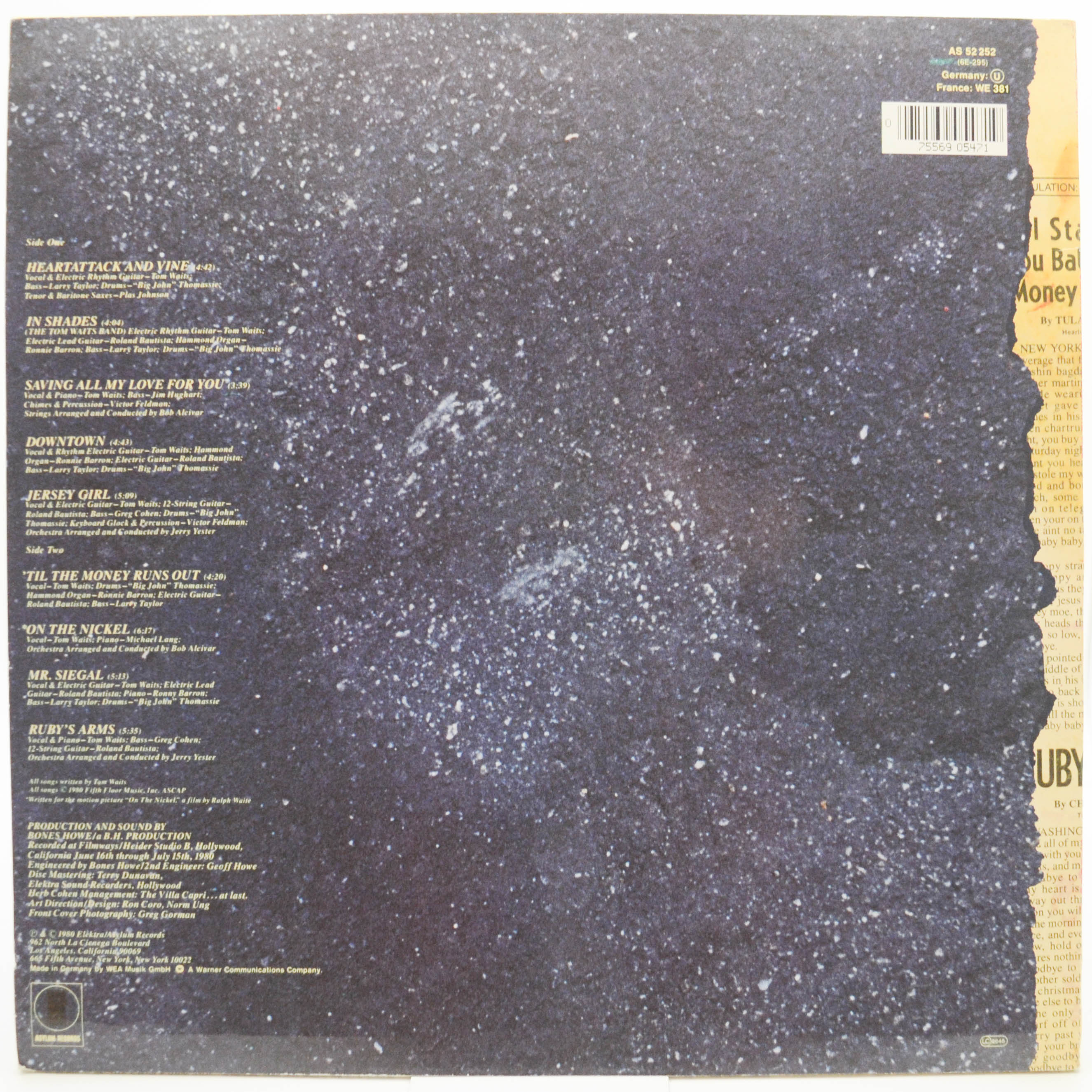 Tom Waits — Heartattack And Vine, 1980