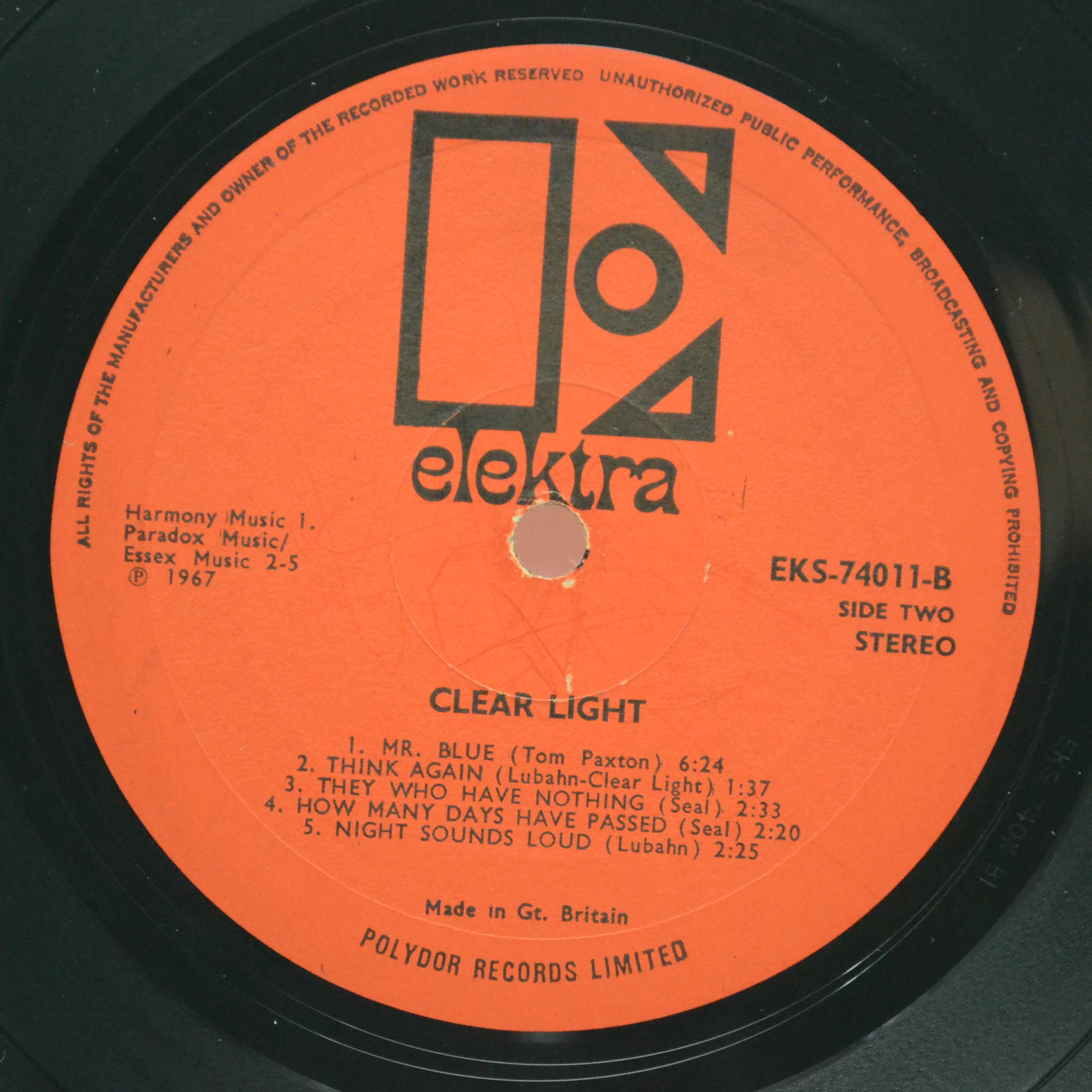 Clear Light — Clear Light (UK), 1967
