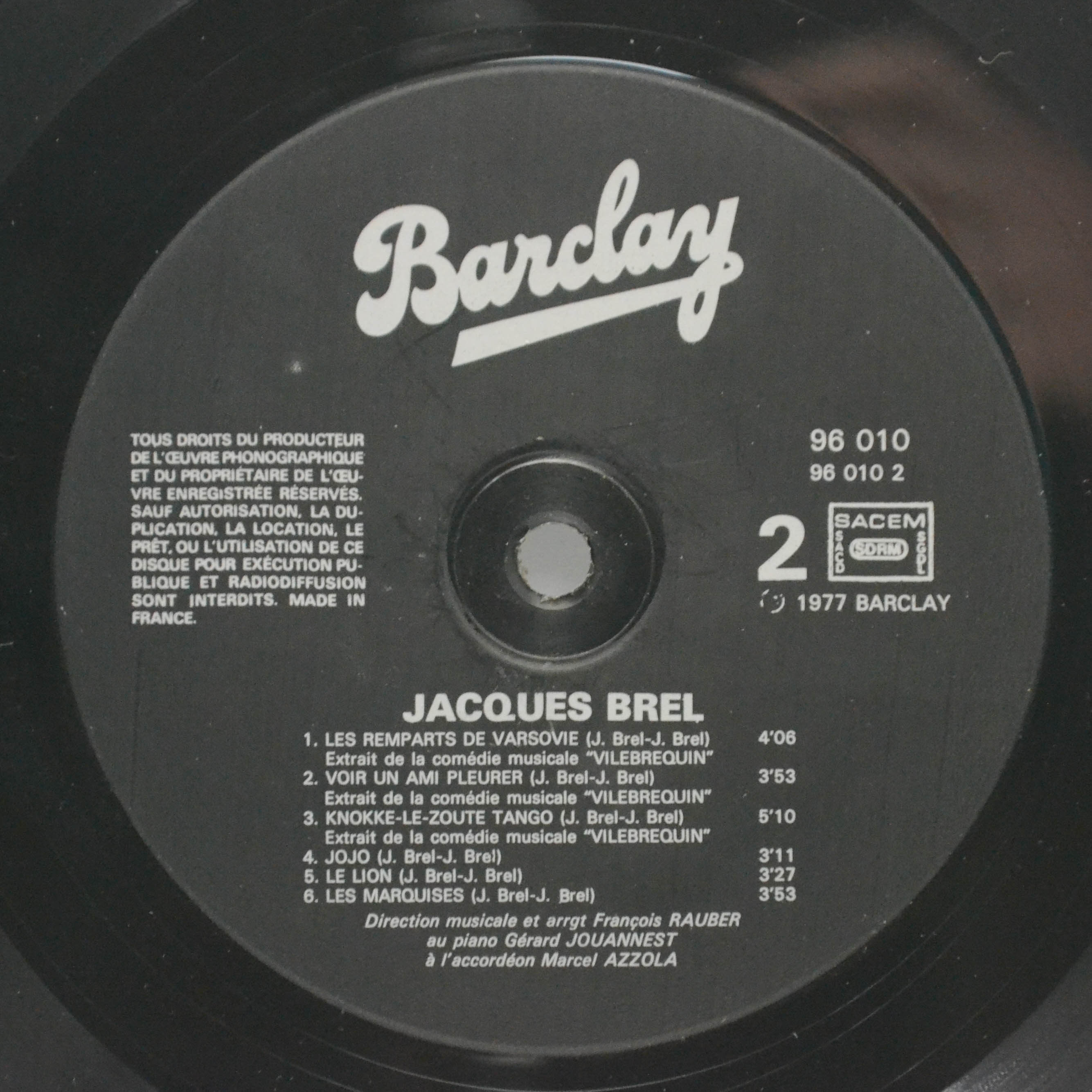 Jacques Brel — Brel (1-st, France), 1977