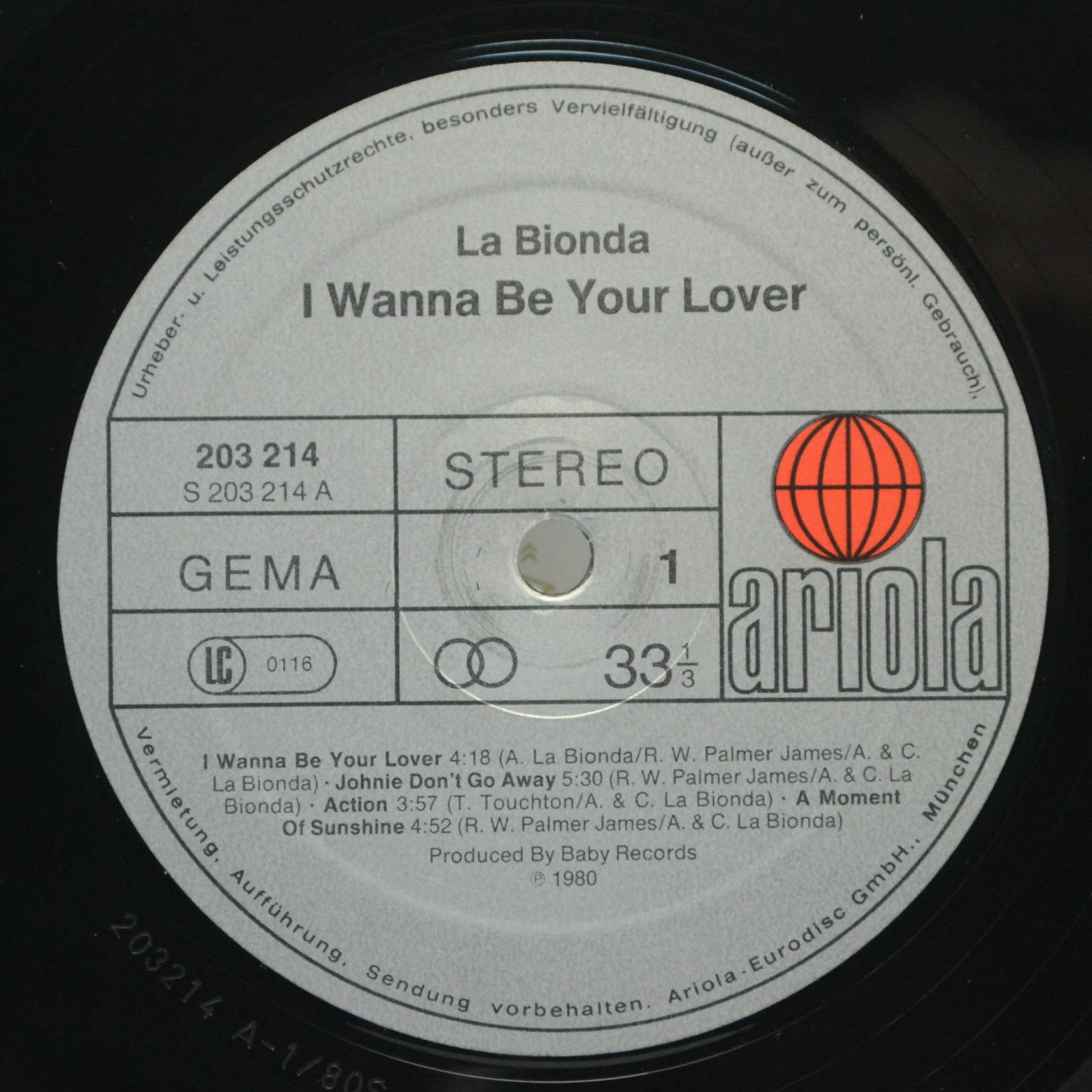 La Bionda — I Wanna Be Your Lover, 1980