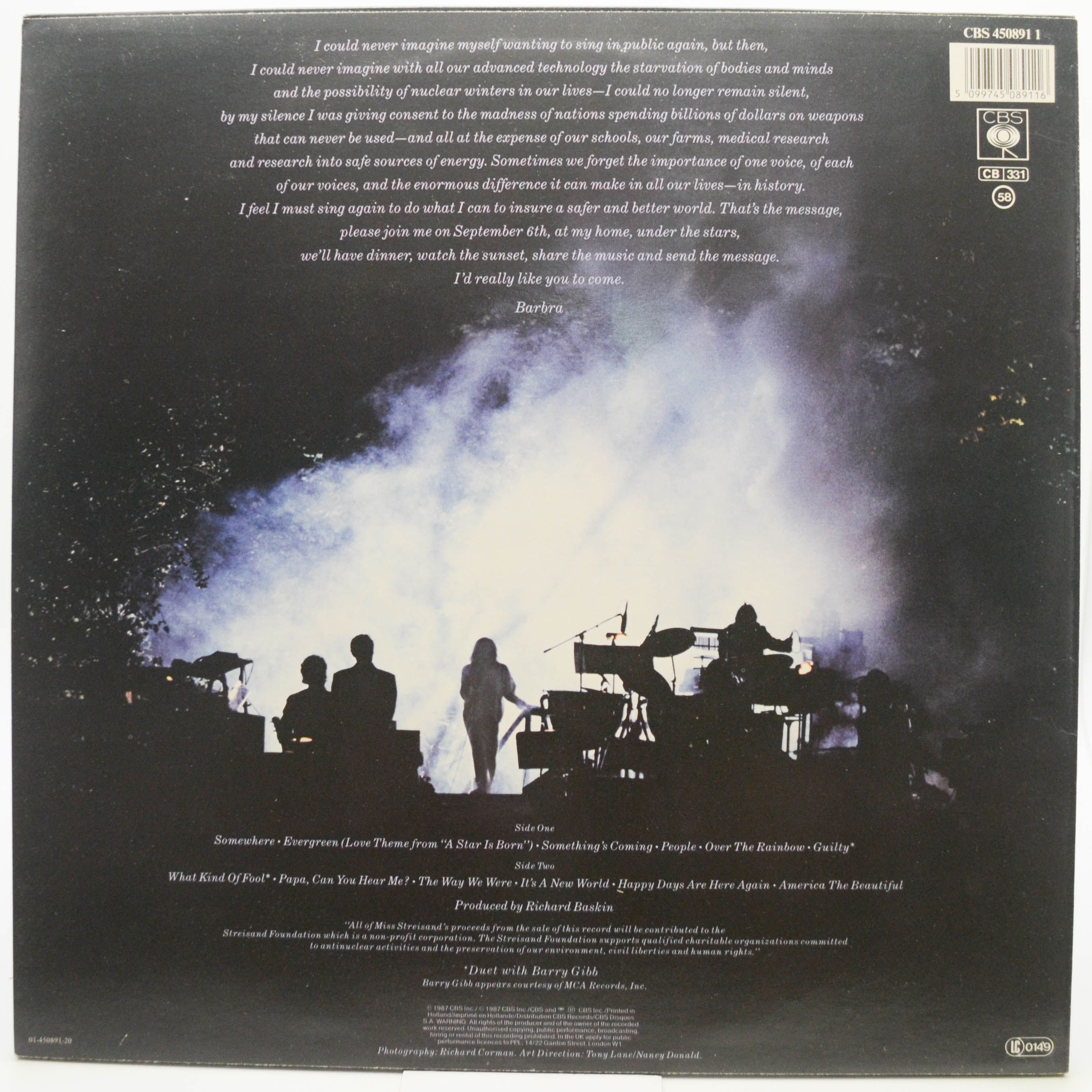 Barbra Streisand — One Voice, 1987