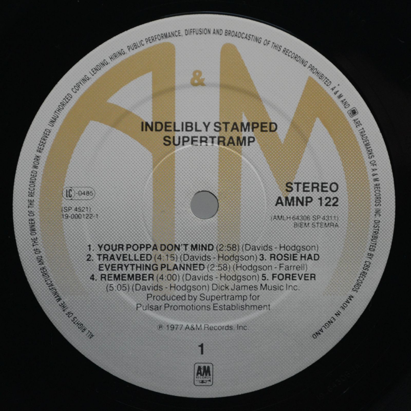Supertramp — Indelibly Stamped, 1971