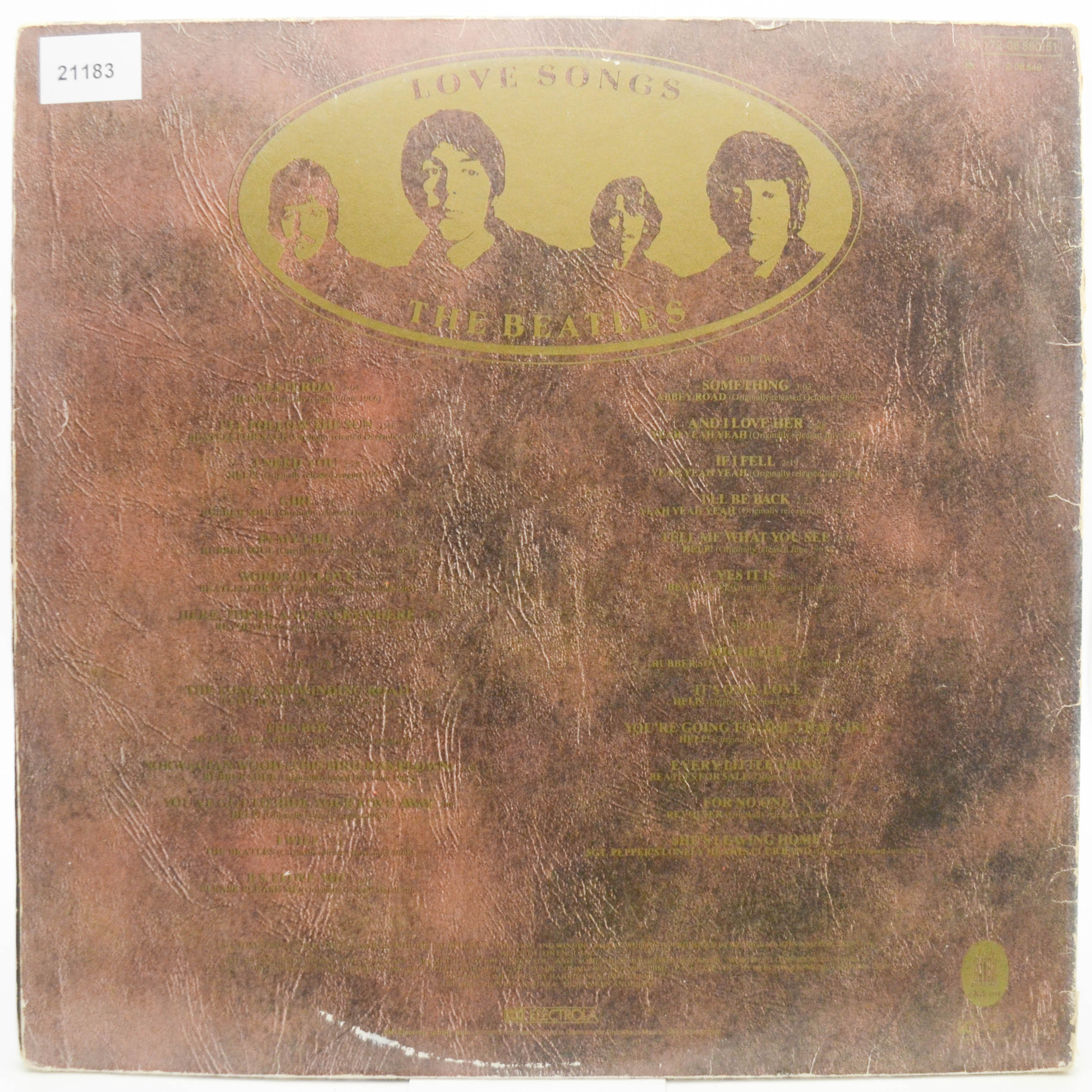 Beatles — Love Songs (2LP), 1977