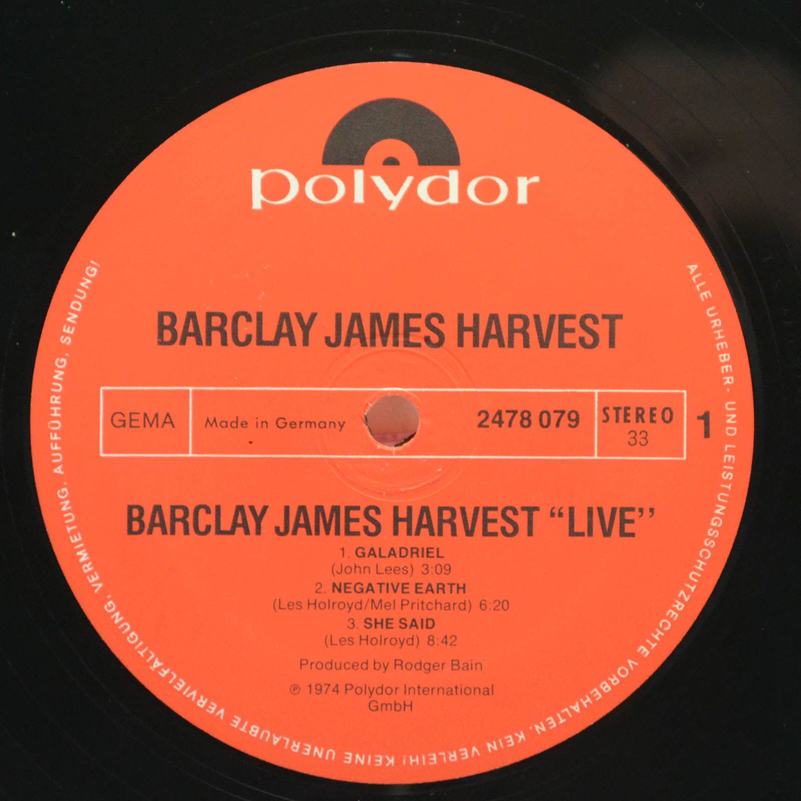 Barclay James Harvest — Live (2LP), 1974