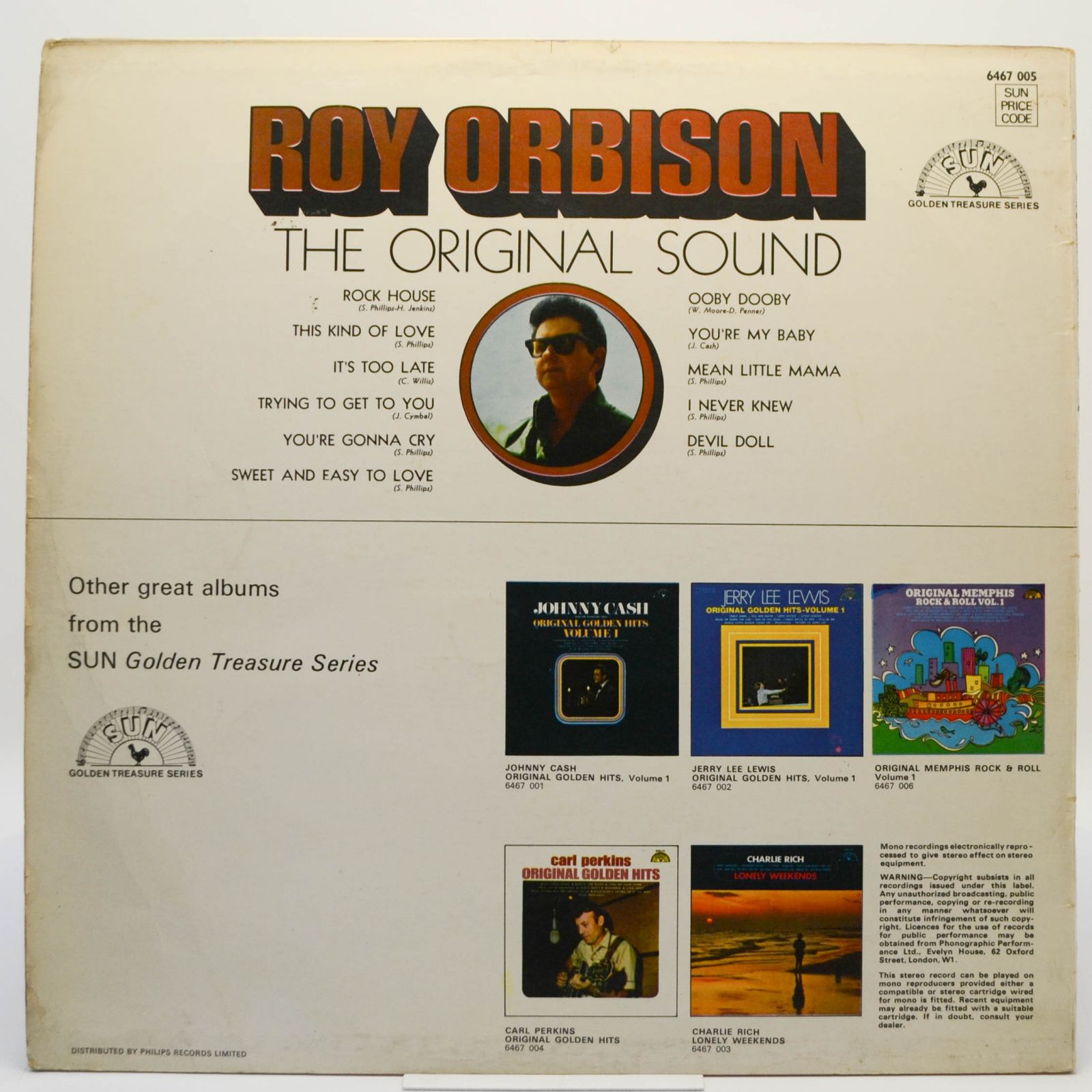 Roy Orbison — The Original Sound, 1972