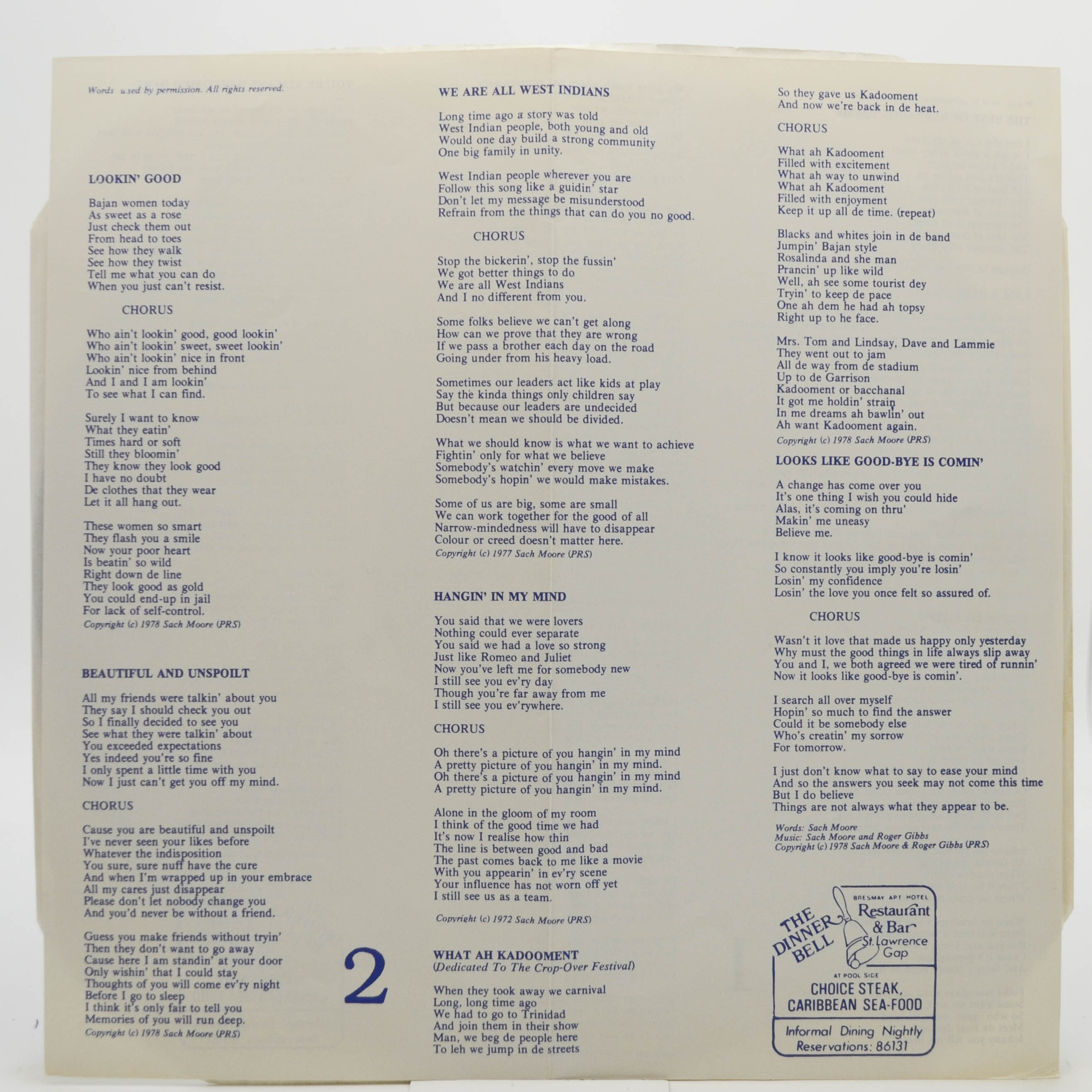 Various — The Best Of Barbados, 1978