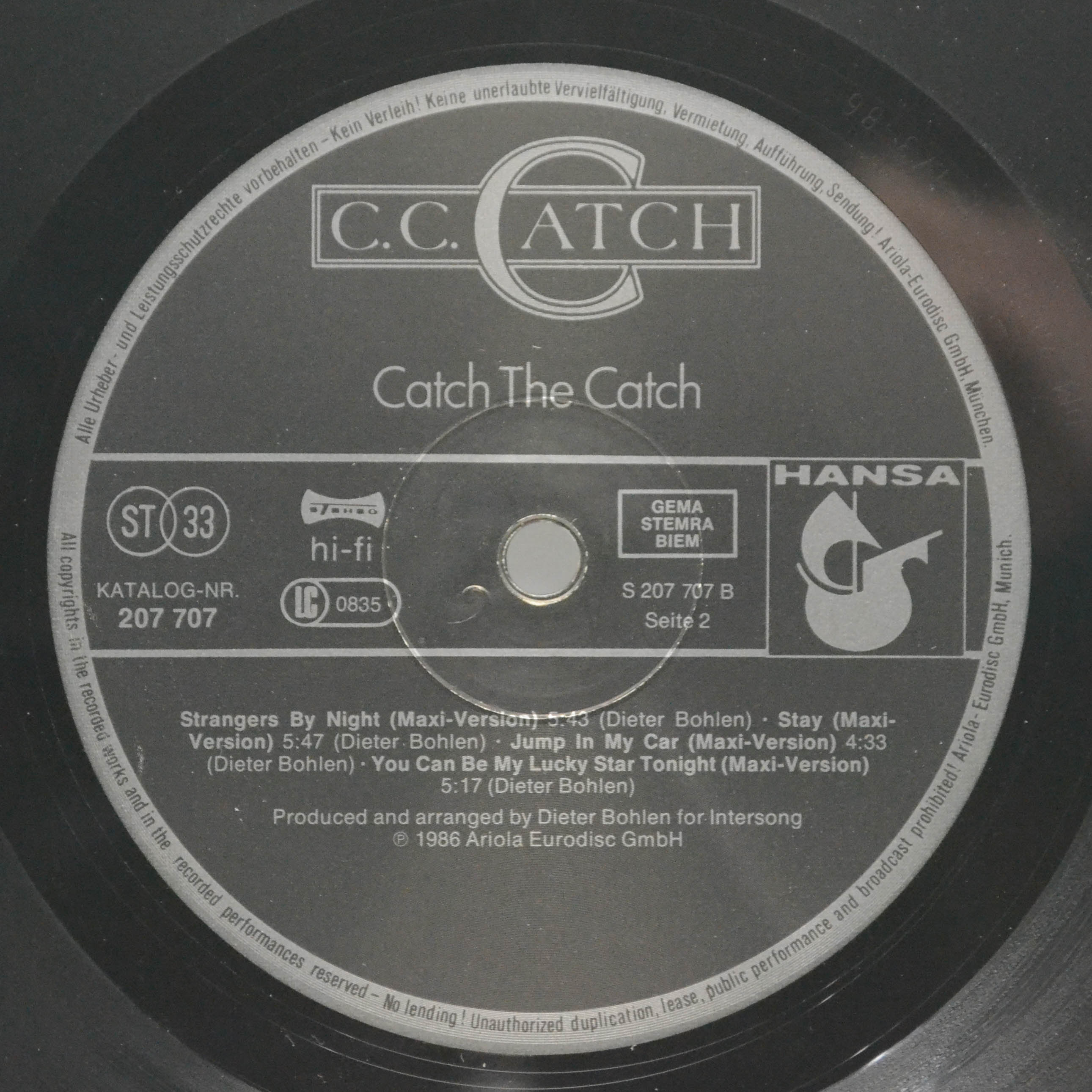 C.C. Catch — Catch The Catch, 1986