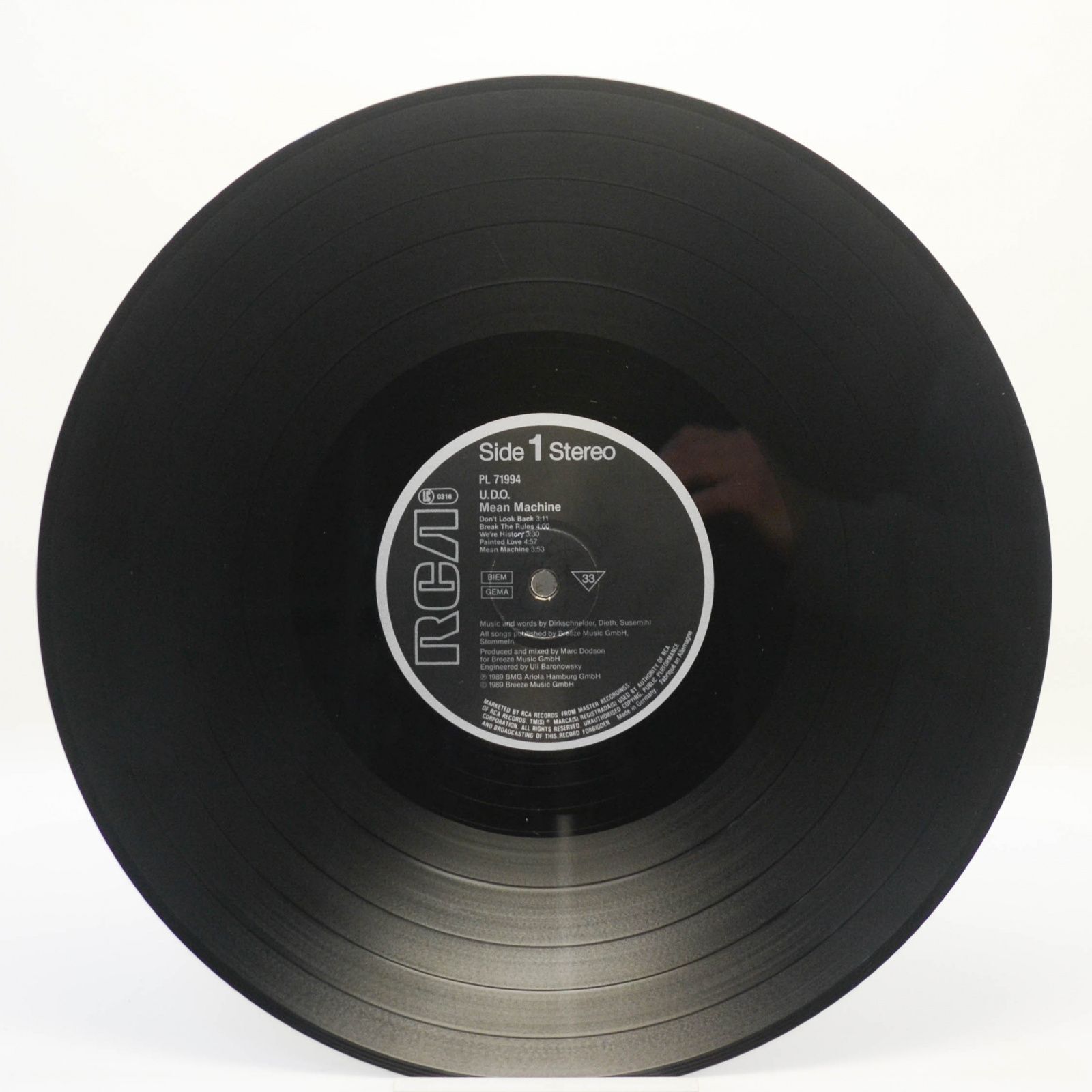 U.D.O. — Mean Machine, 1989