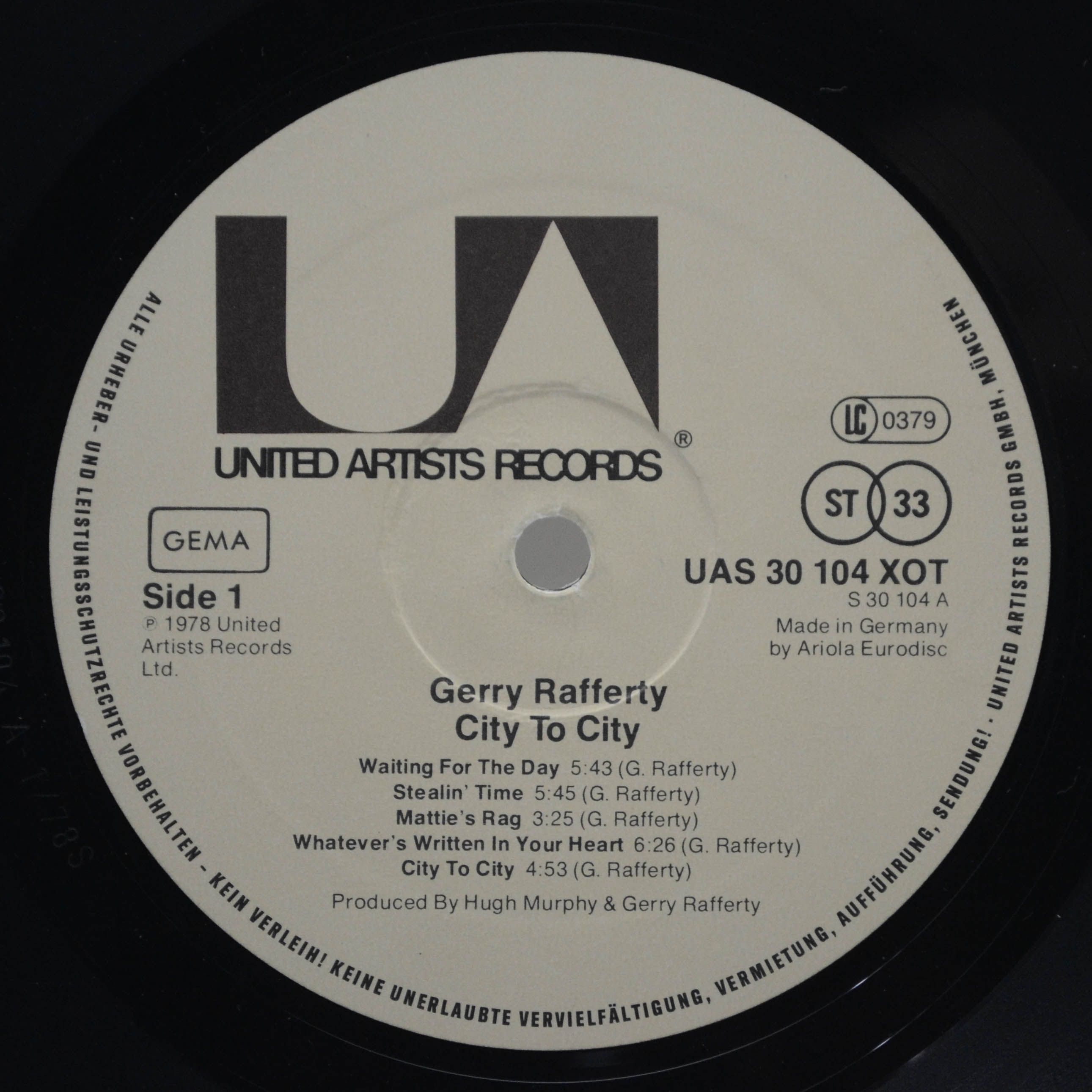Gerry Rafferty — City To City, 1978