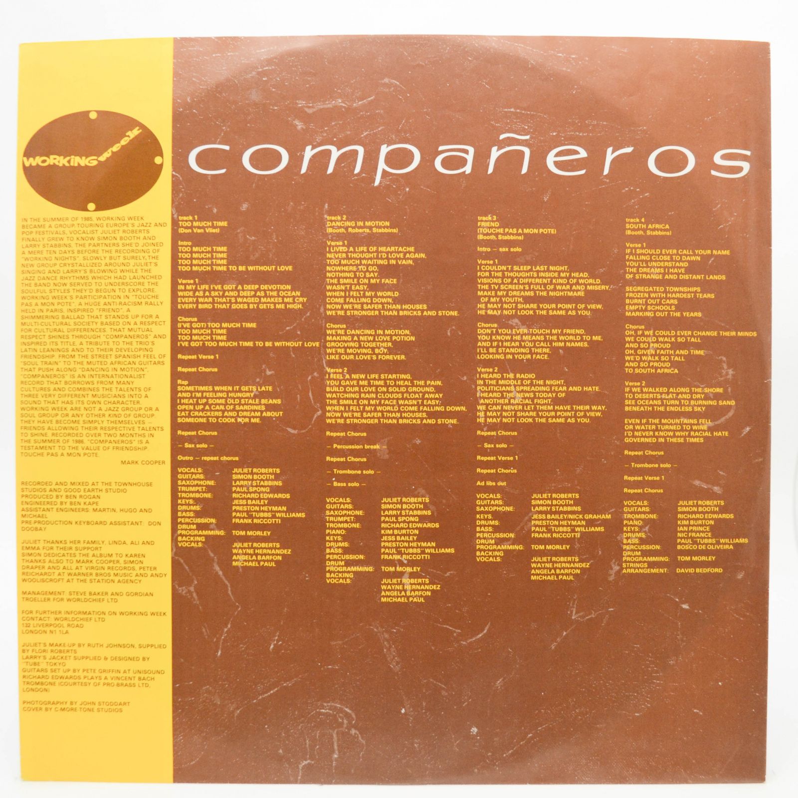 Working Week — Compañeros, 1986