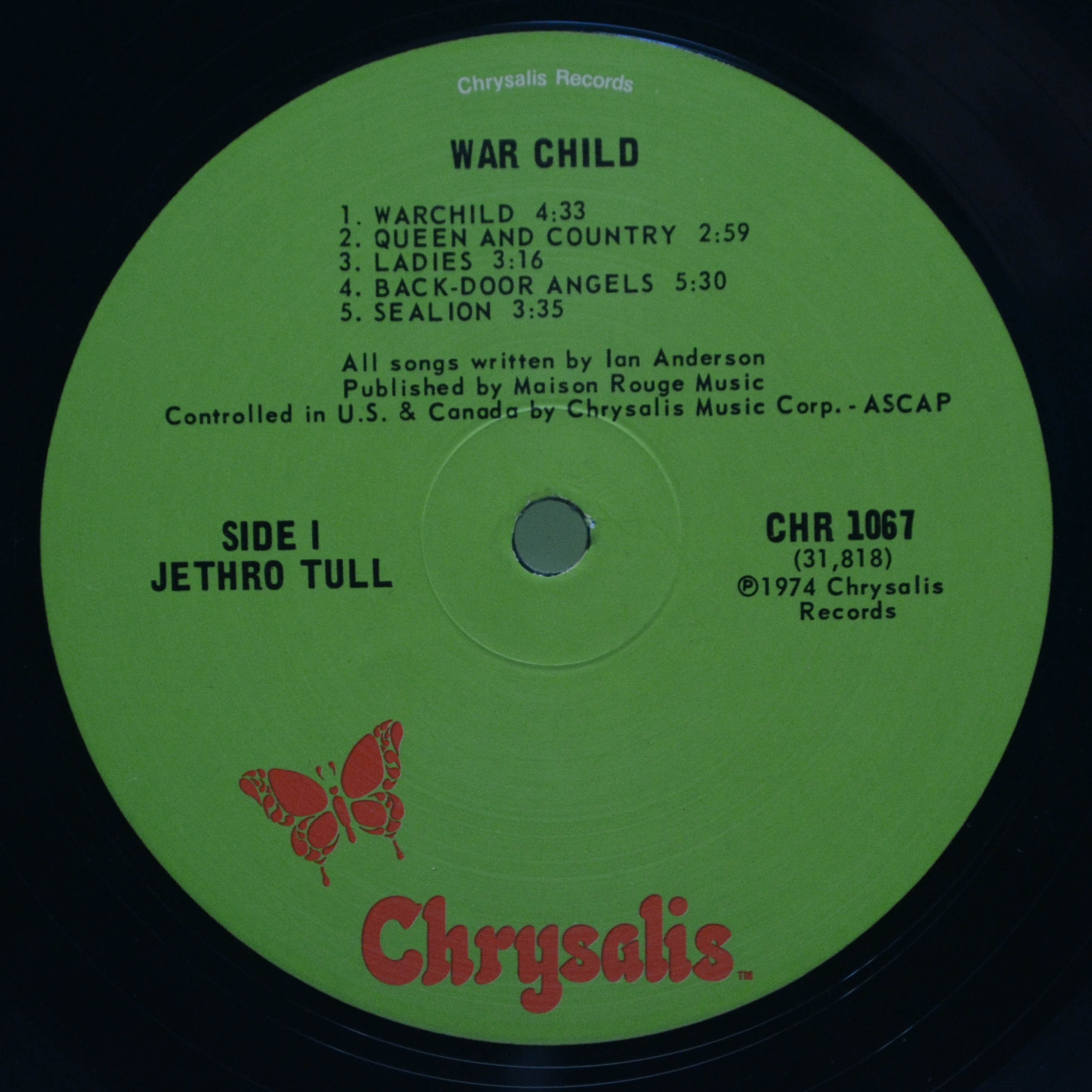 Jethro Tull — War Child (USA), 1974