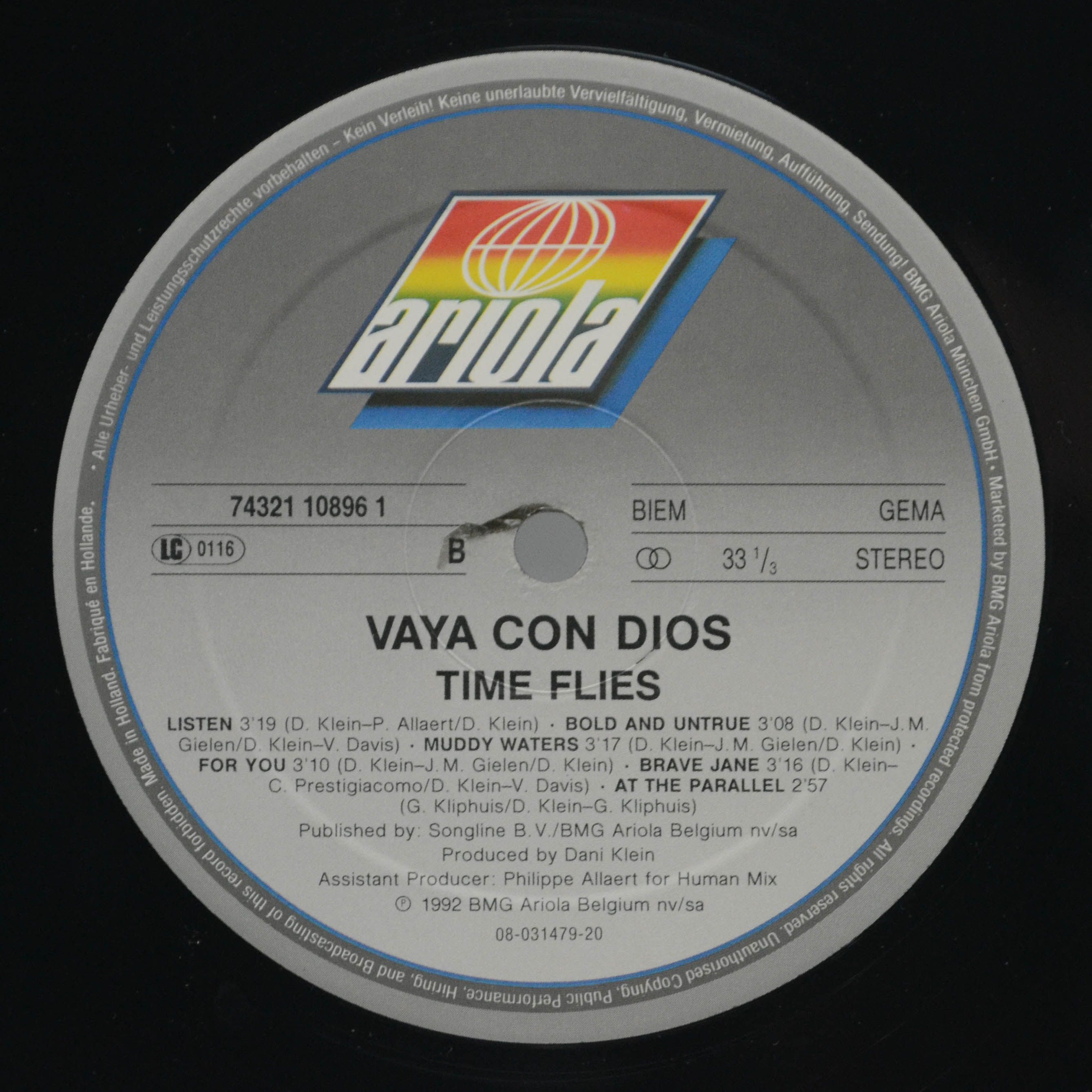 Vaya Con Dios — Time Flies, 1992