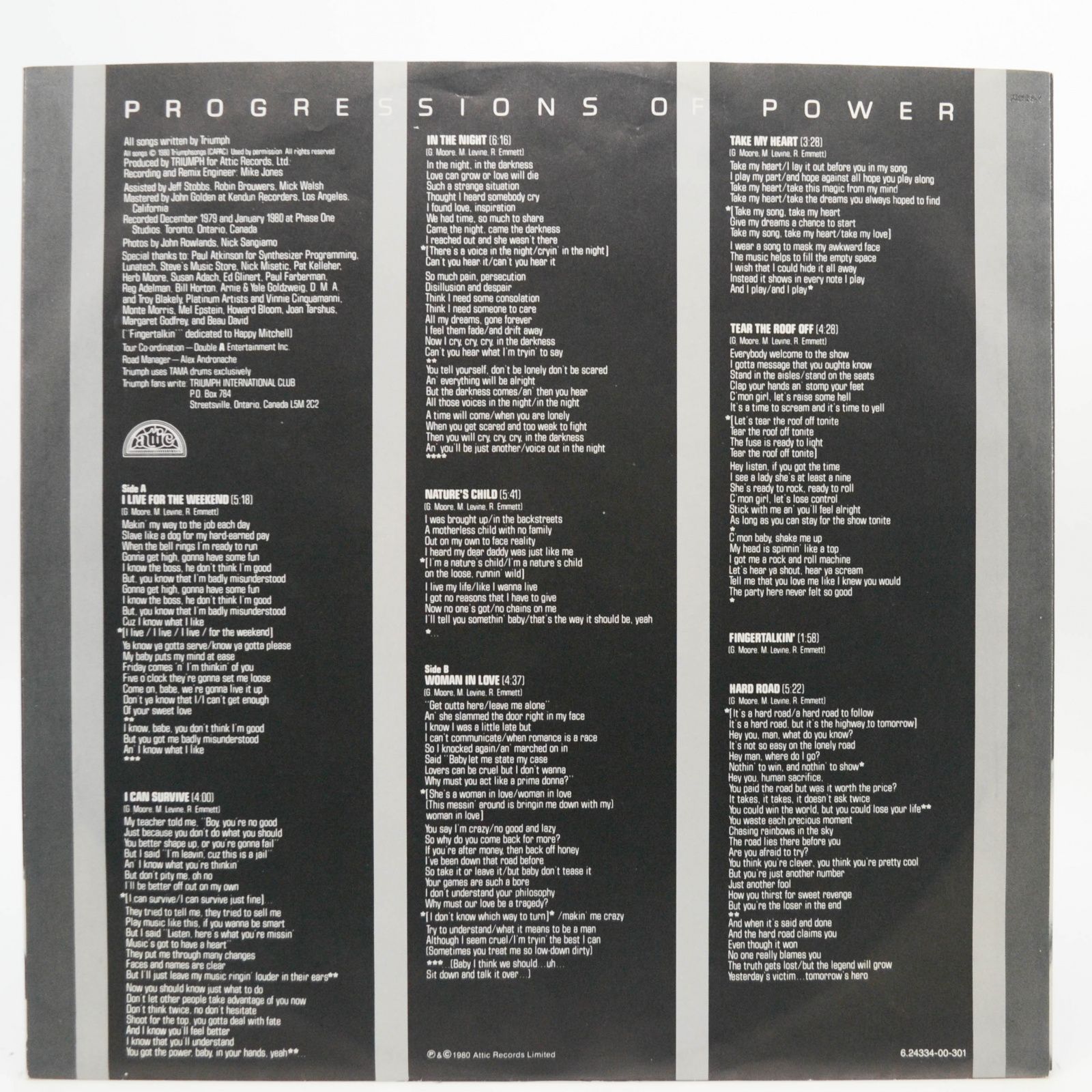 Triumph — Progressions Of Power, 1980