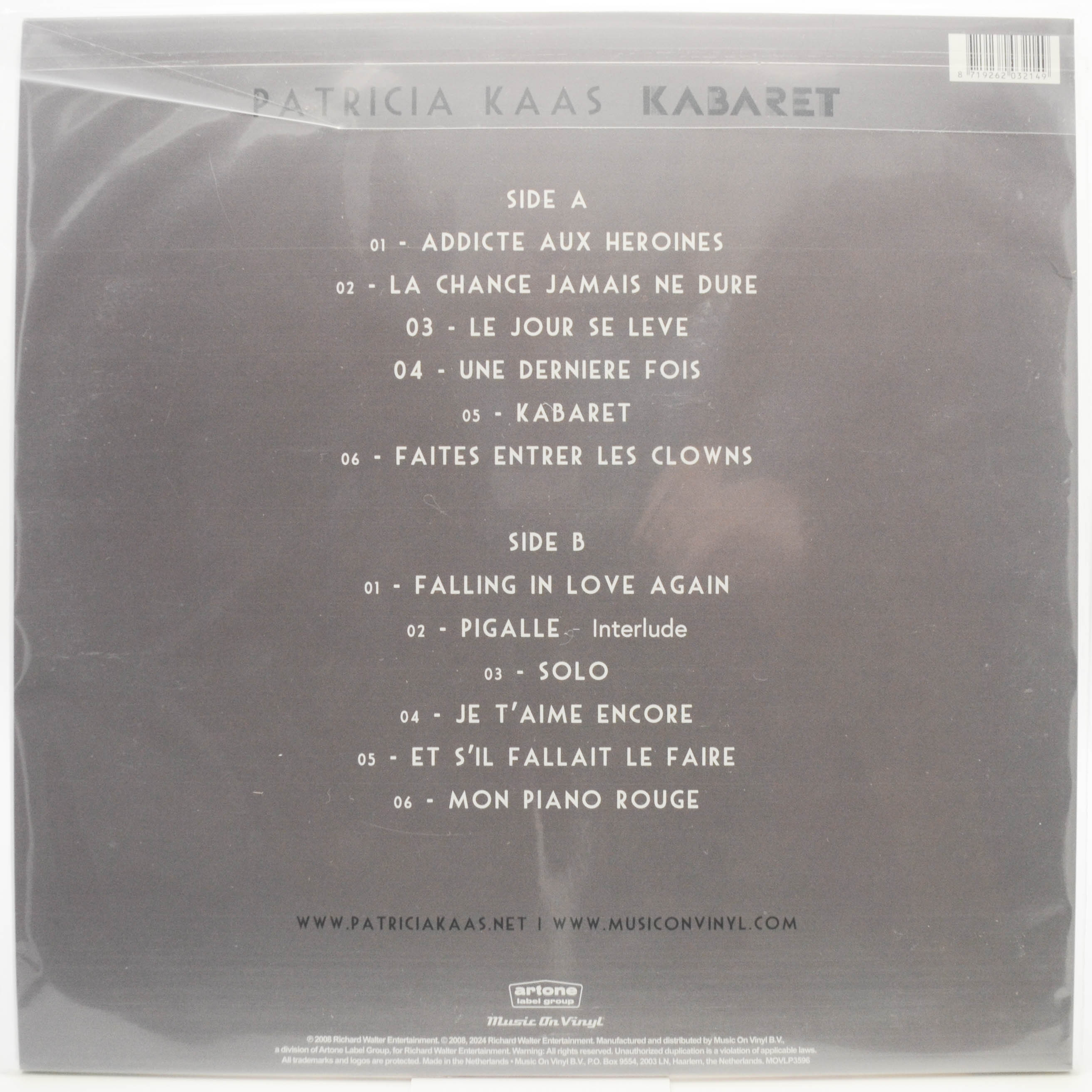 Patricia Kaas — Kabaret, 2008