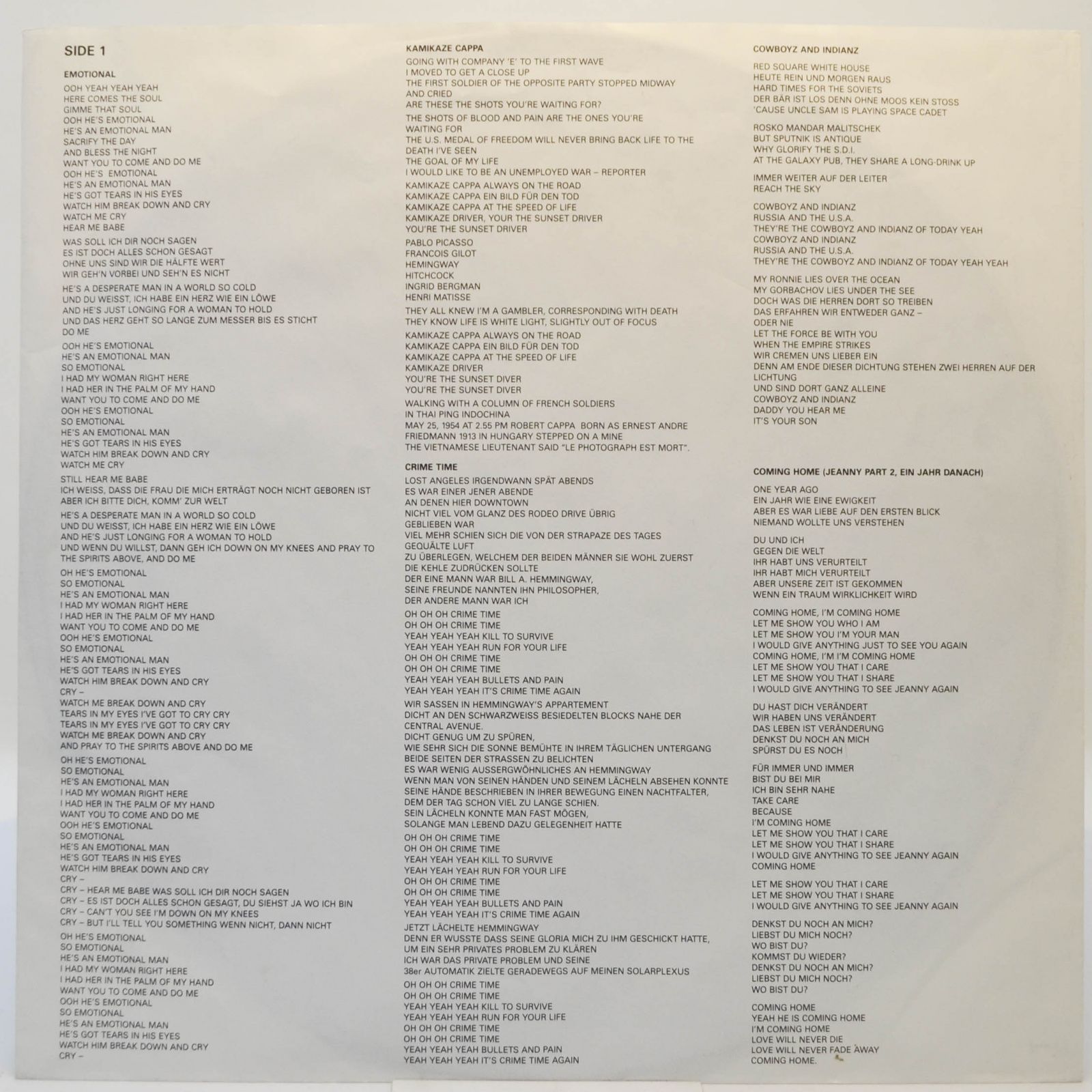 Falco — Emotional, 1986