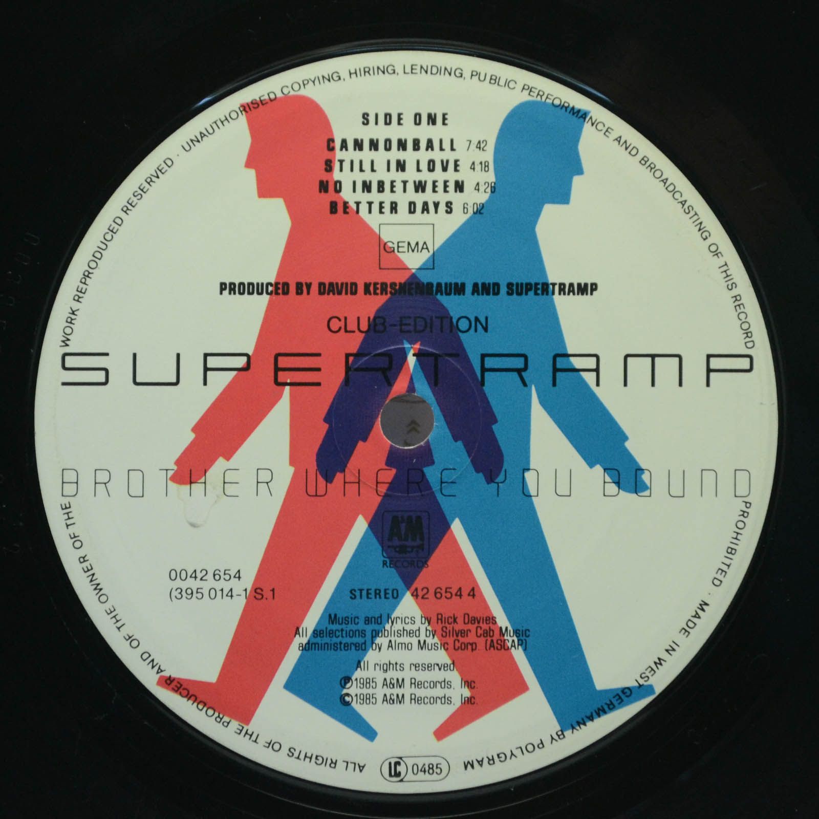 Supertramp — Brother Where You Bound, 1985