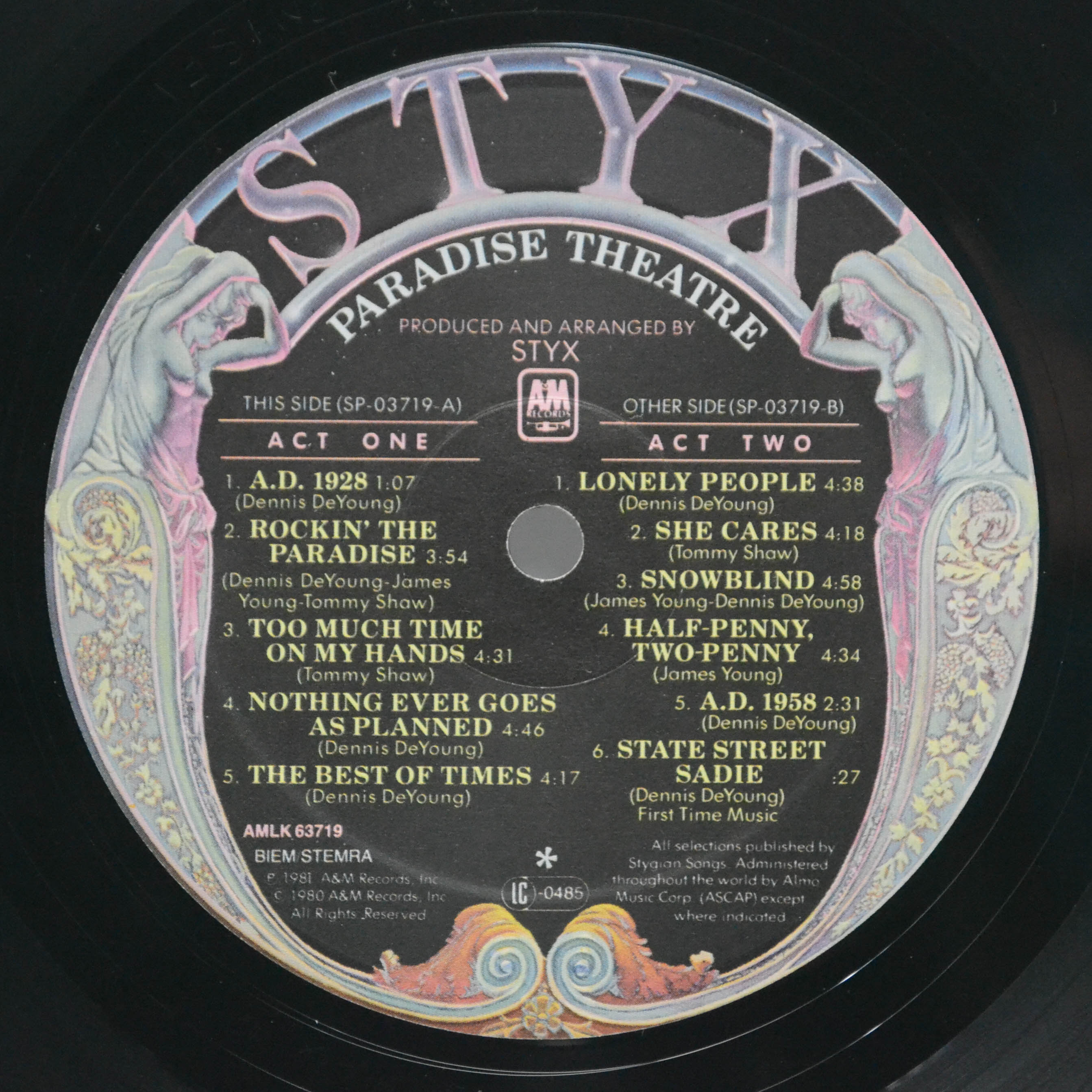 Styx — Paradise Theatre, 1981