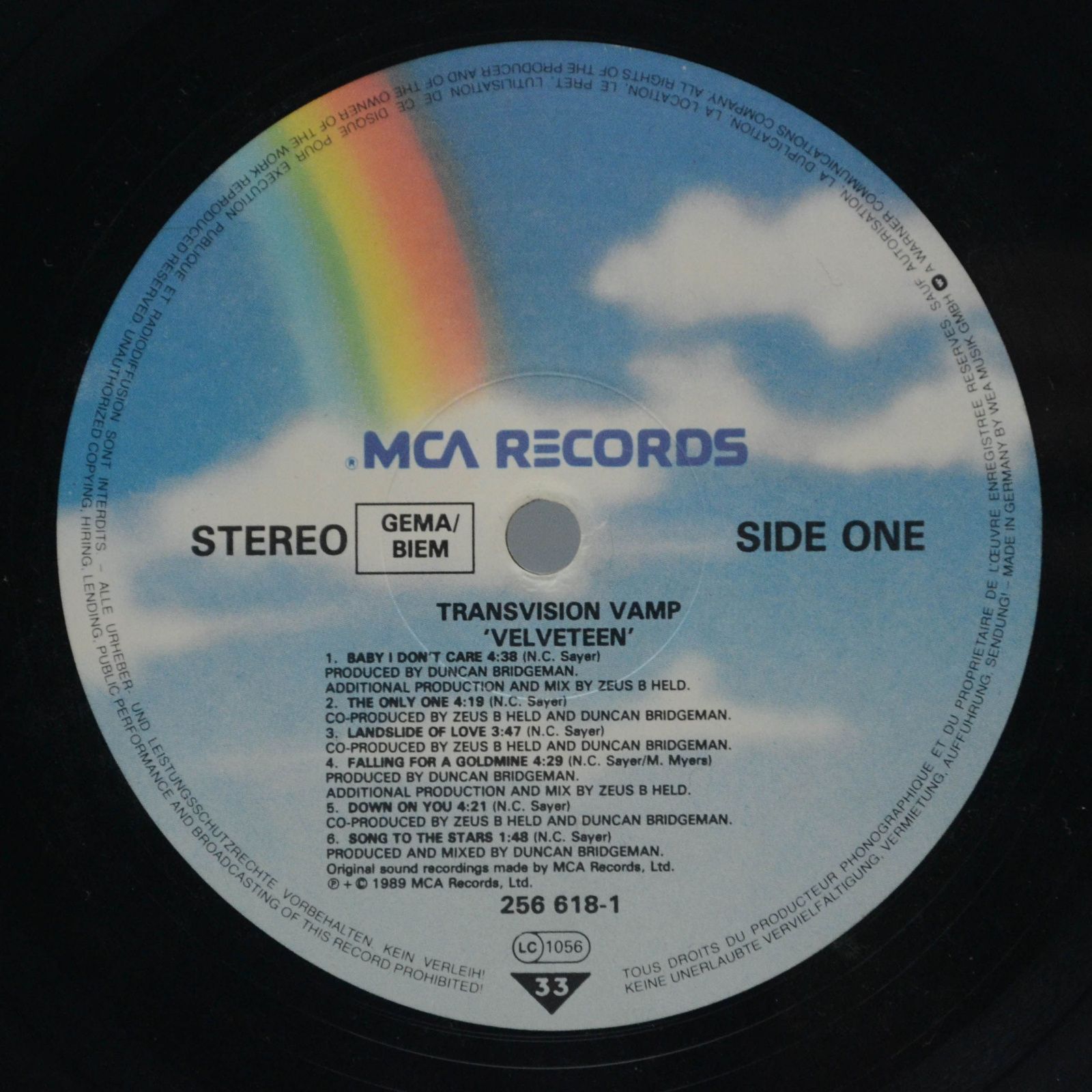 Transvision Vamp — Velveteen, 1989