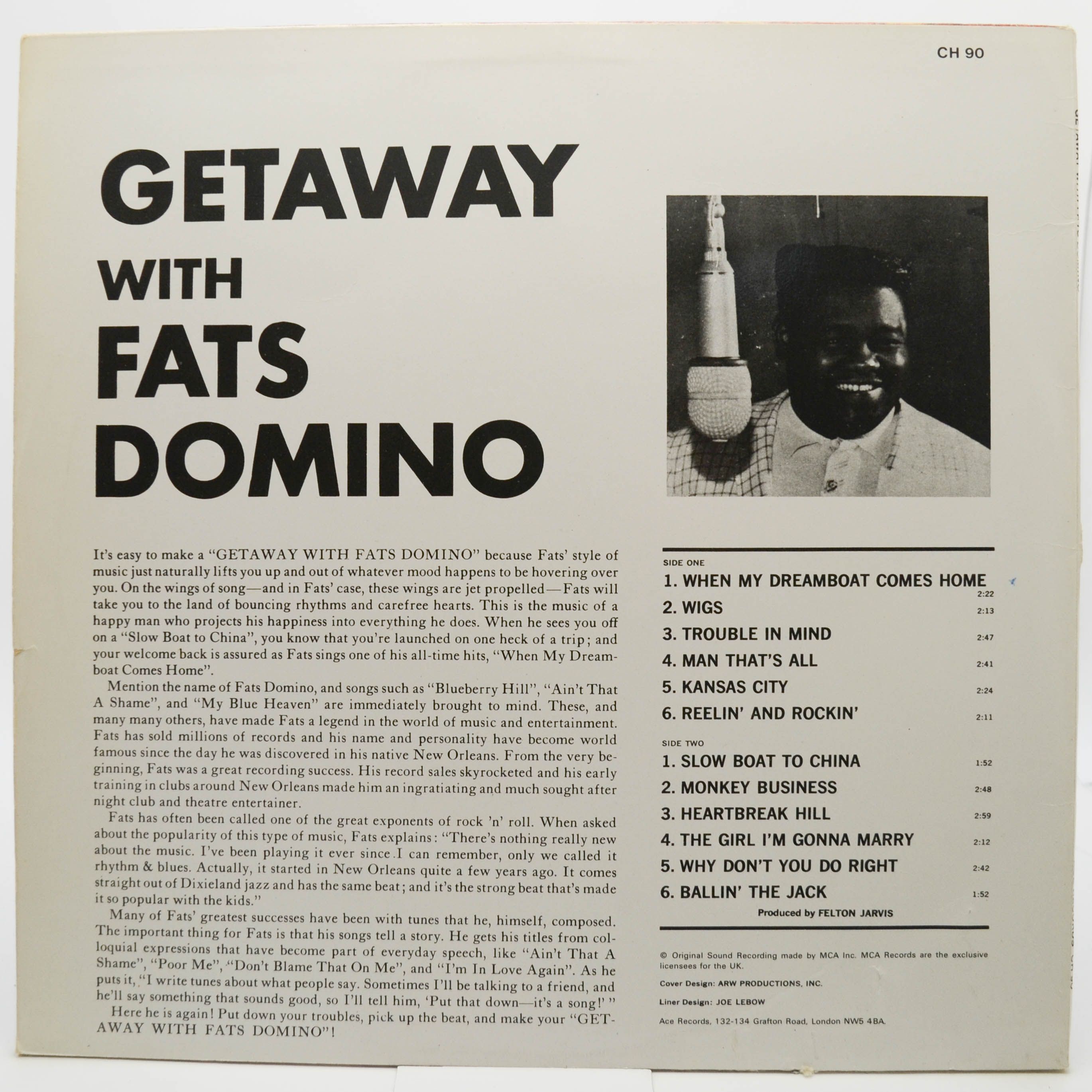 Fats Domino — Getaway With Fats Domino, 1965