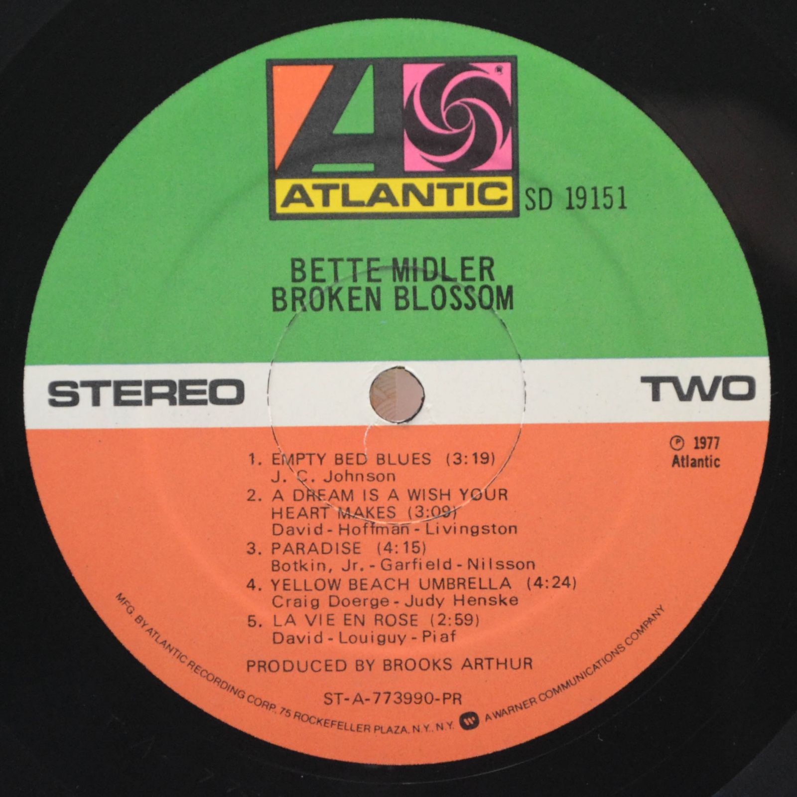 Bette Midler — Broken Blossom, 1977