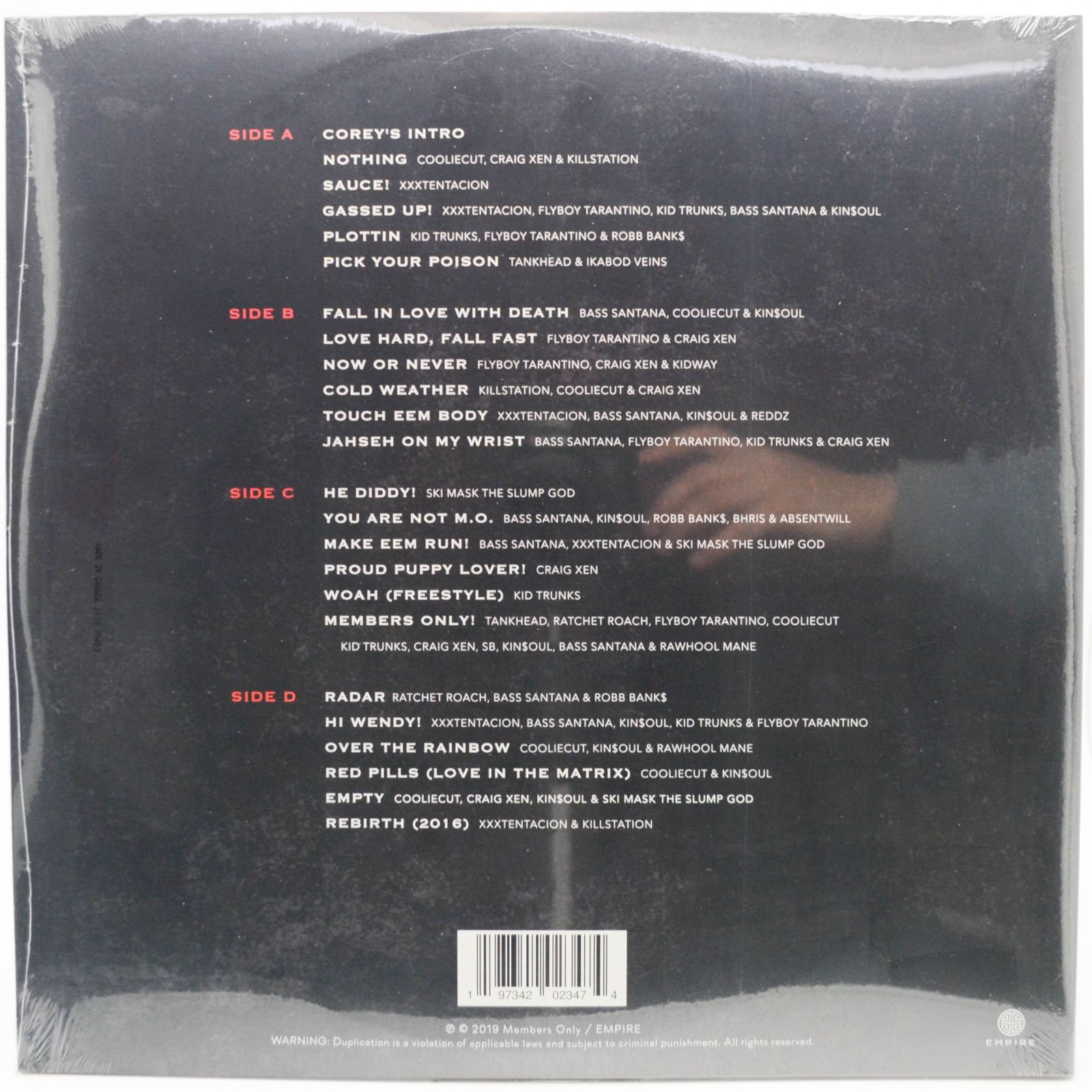 Xxxtentacion — Members Only Vol. 4 (2LP, USA), 2019