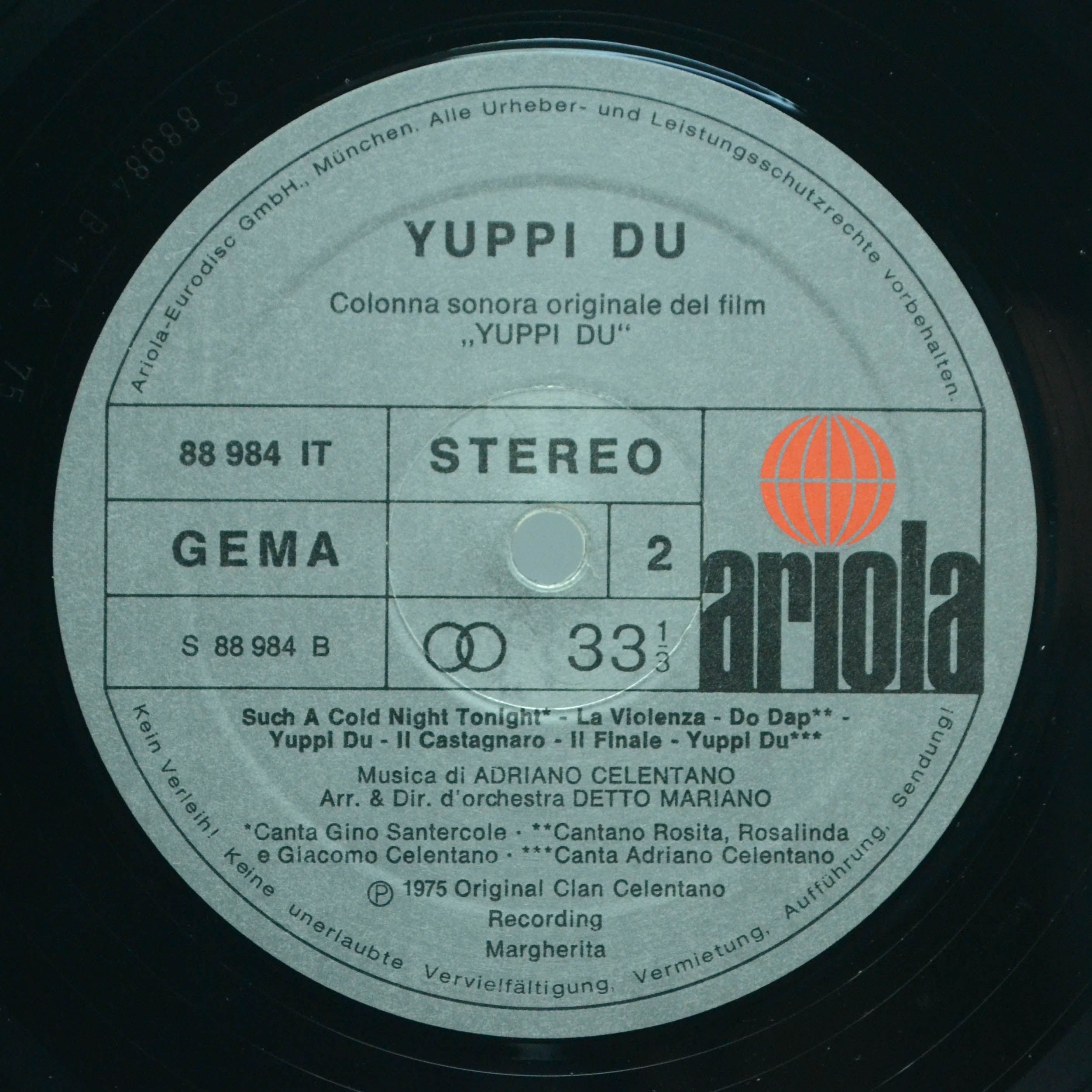 Adriano Celentano — Yuppi Du, 1975