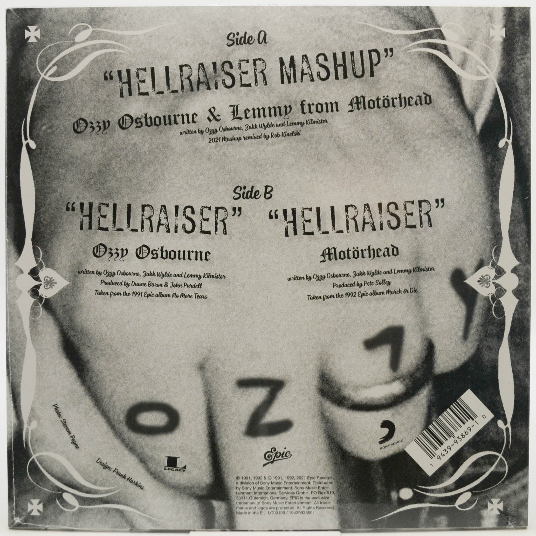 Ozzy Osbourne + Motörhead — Hellraiser (10"), 2021