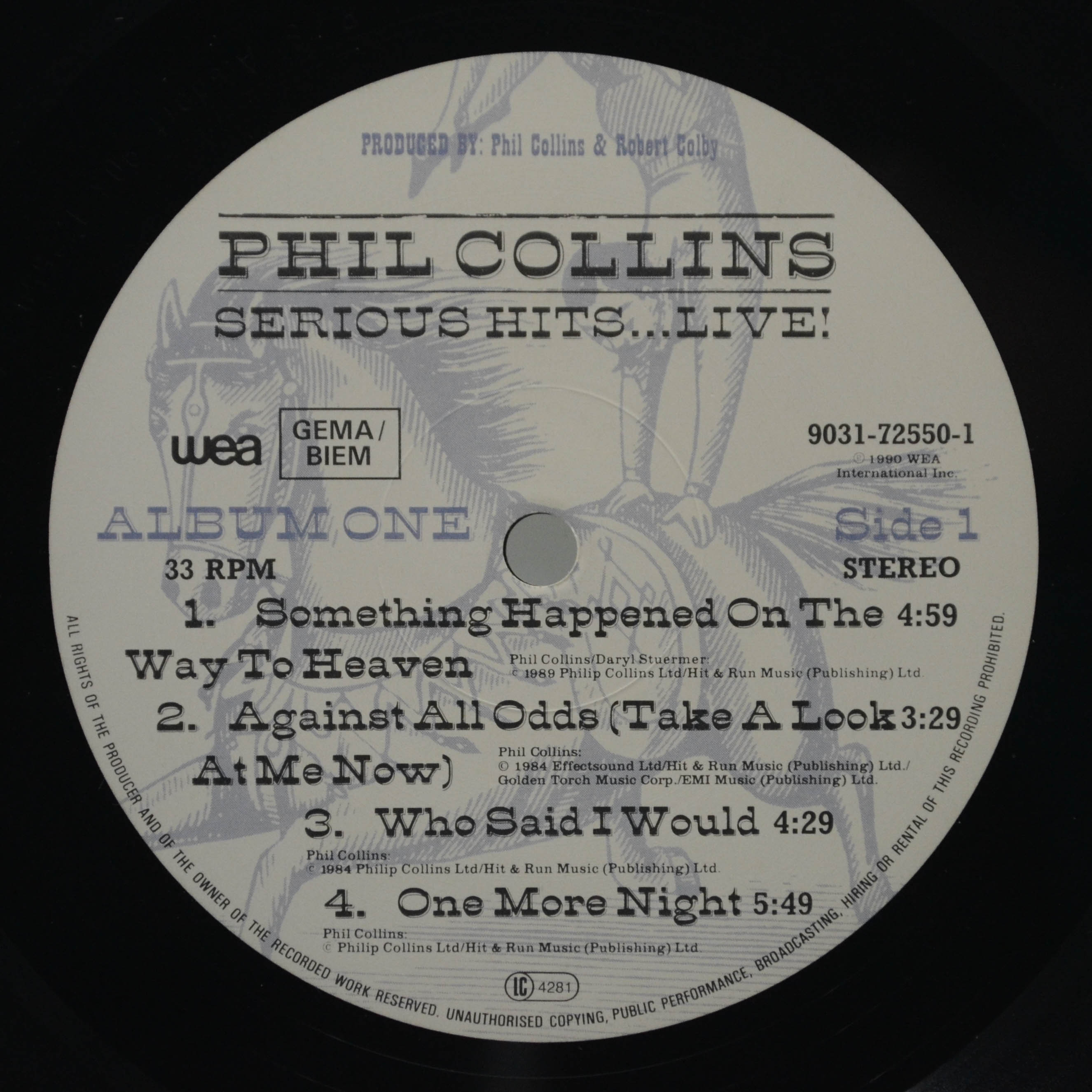 Phil Collins — Serious Hits...Live! (2LP), 1990