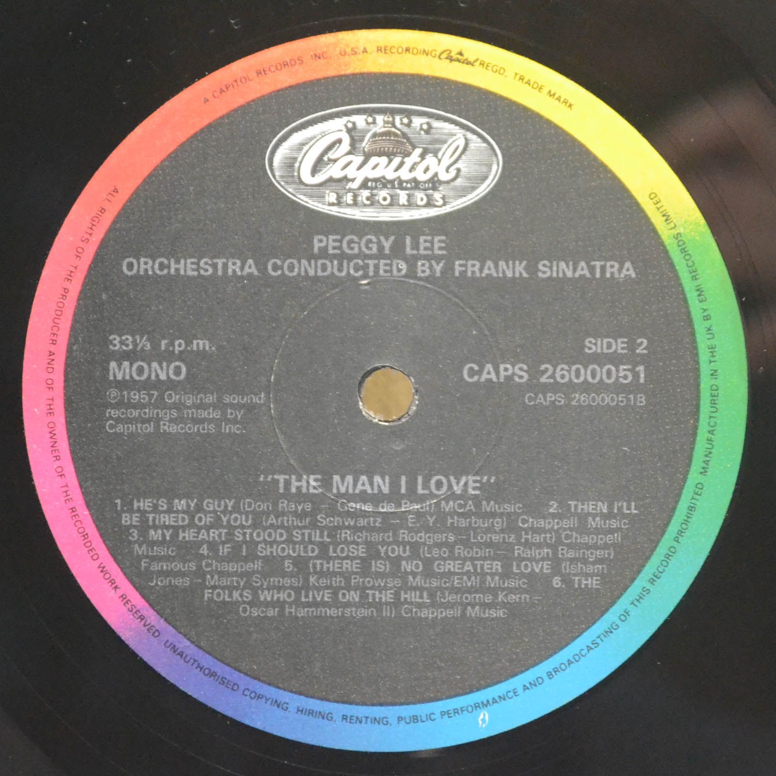 Peggy Lee — The Man I Love (UK), 1984