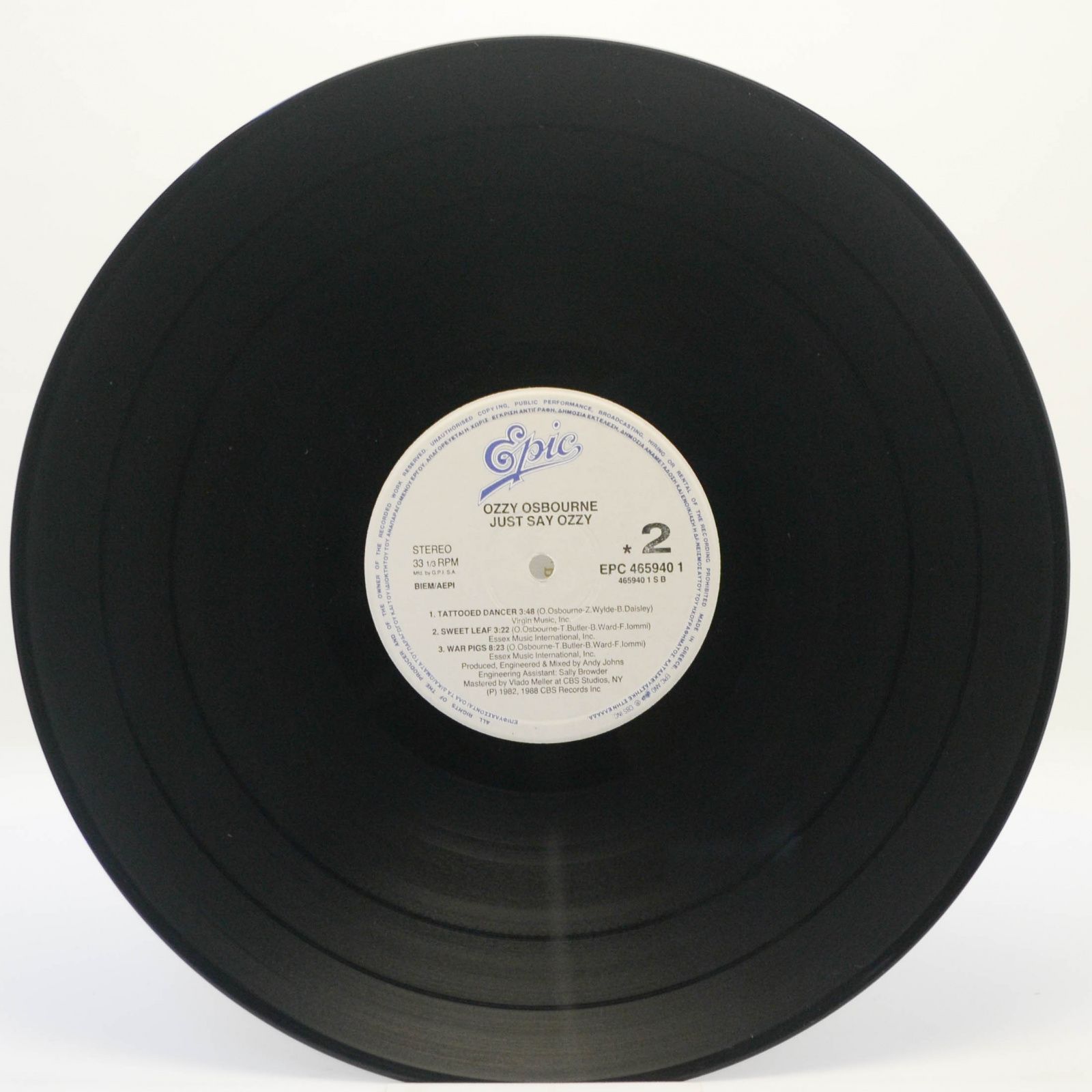 Ozzy Osbourne — Just Say Ozzy, 1990