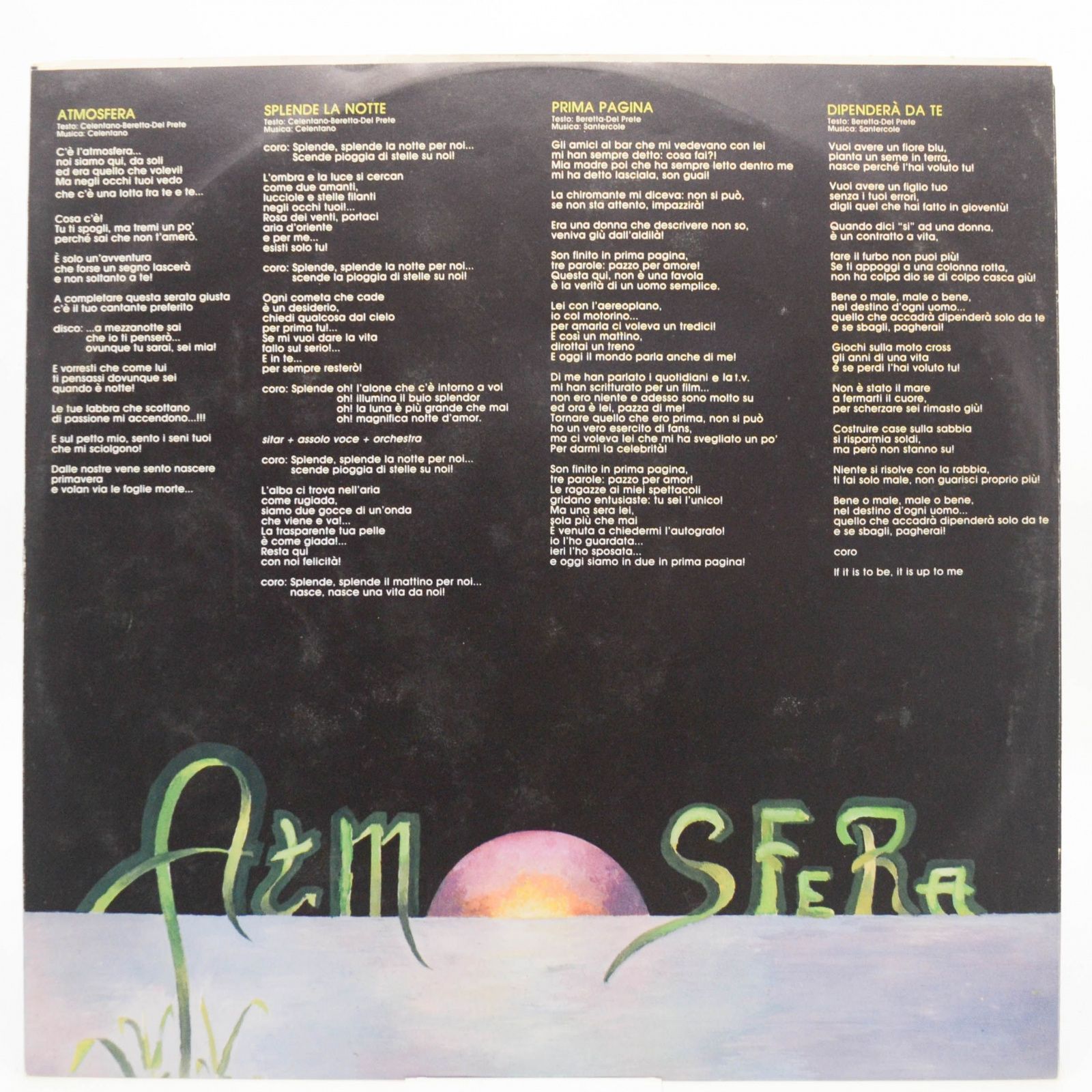 Adriano Celentano — Atmosfera (1-st, Italy, Clan), 1983