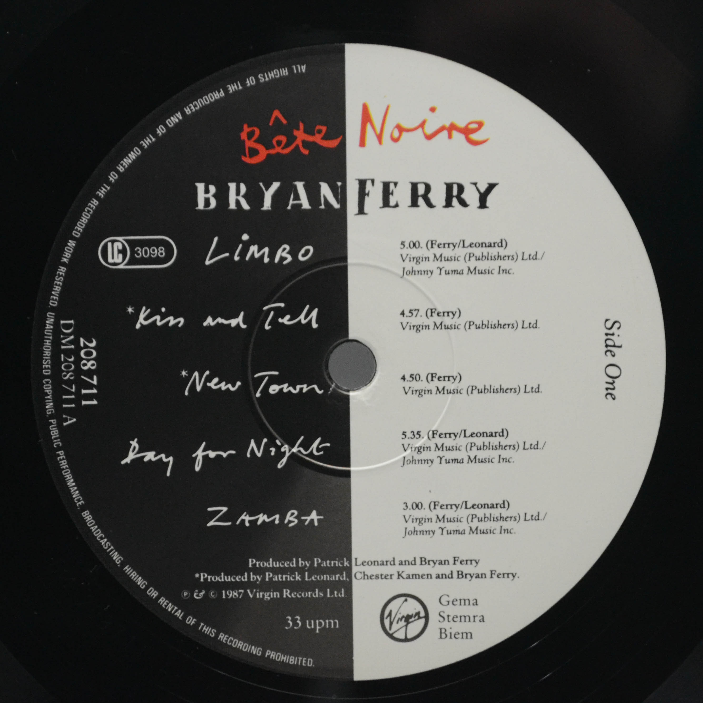 Bryan Ferry — Bête Noire, 1987