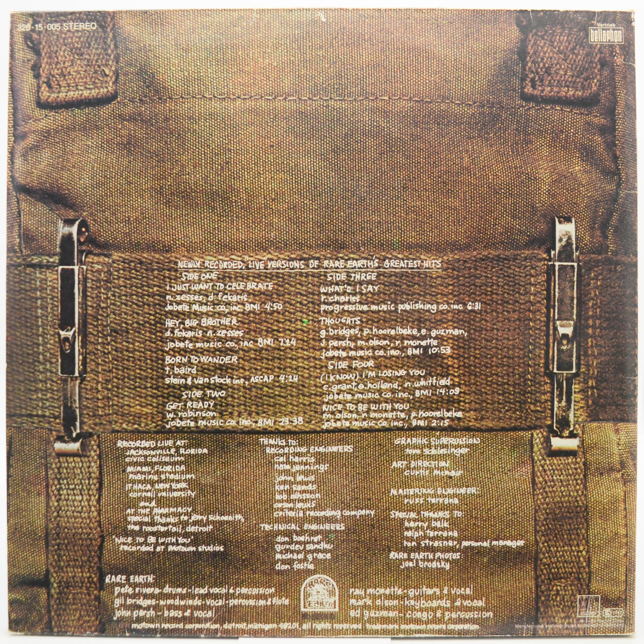 Rare Earth — Rare Earth In Concert (2LP), 1971