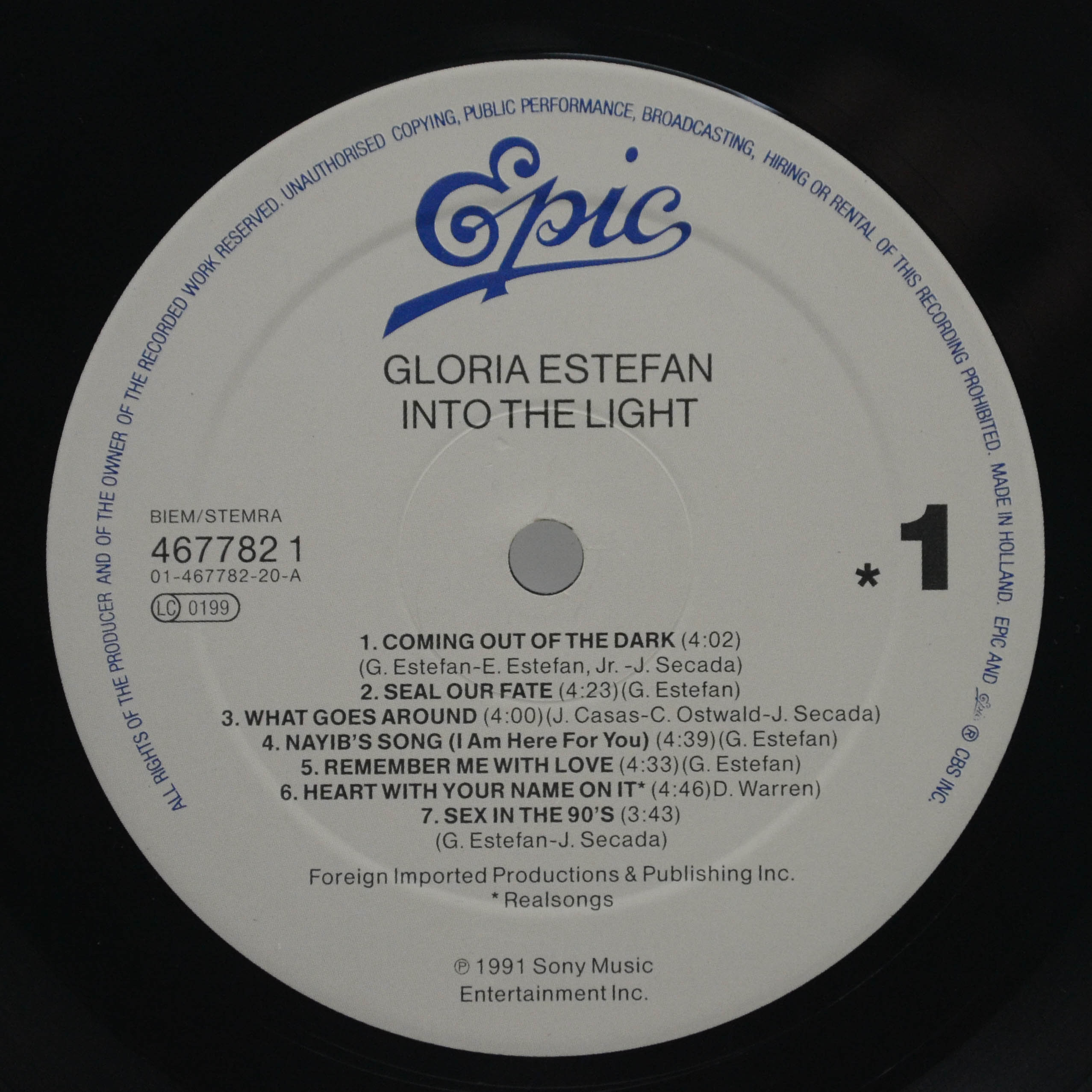 Gloria Estefan — Into The Light, 1991