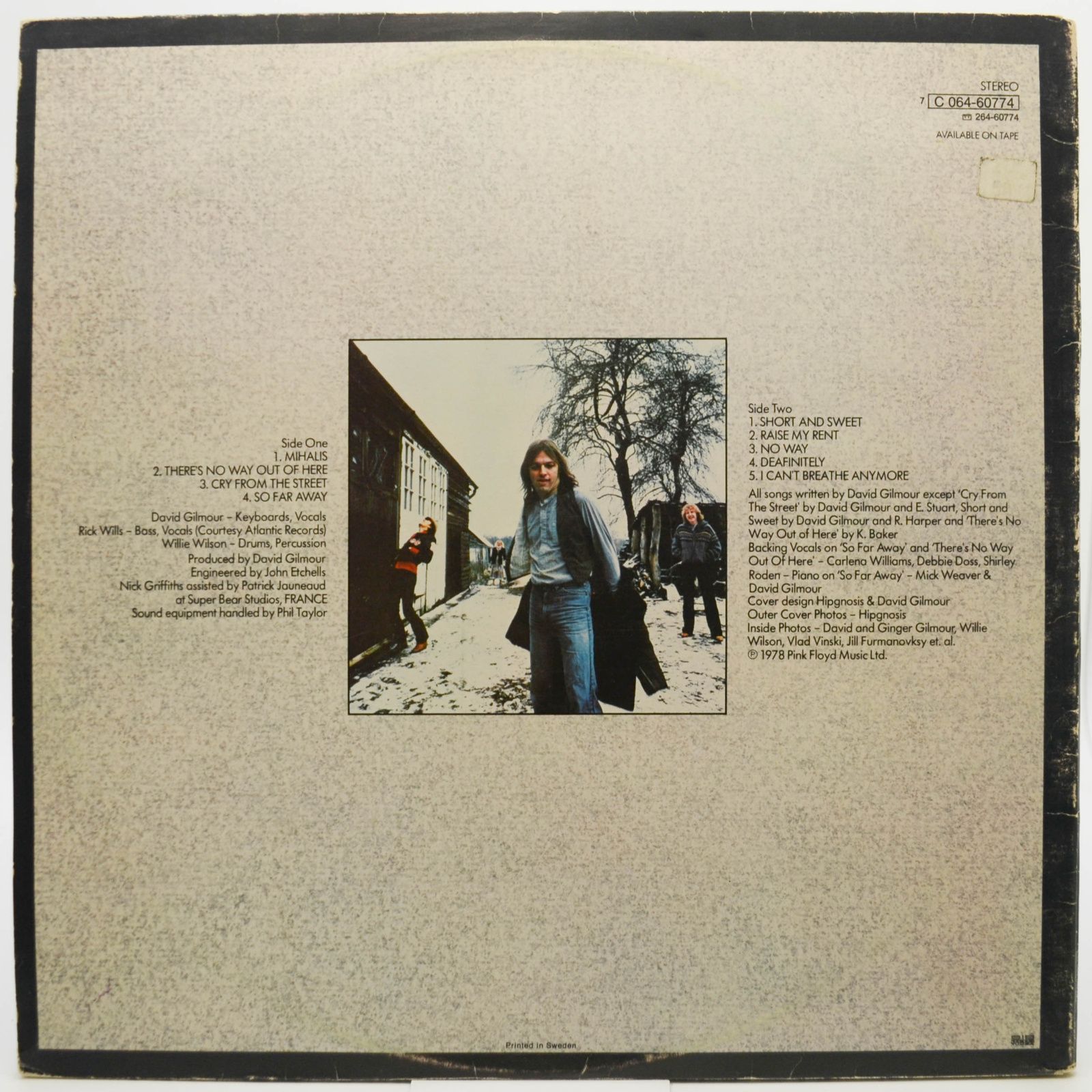 David Gilmour — David Gilmour, 1978