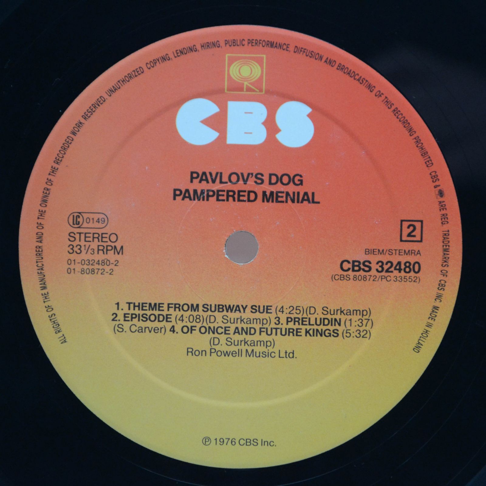 Pavlov's Dog — Pampered Menial, 1975