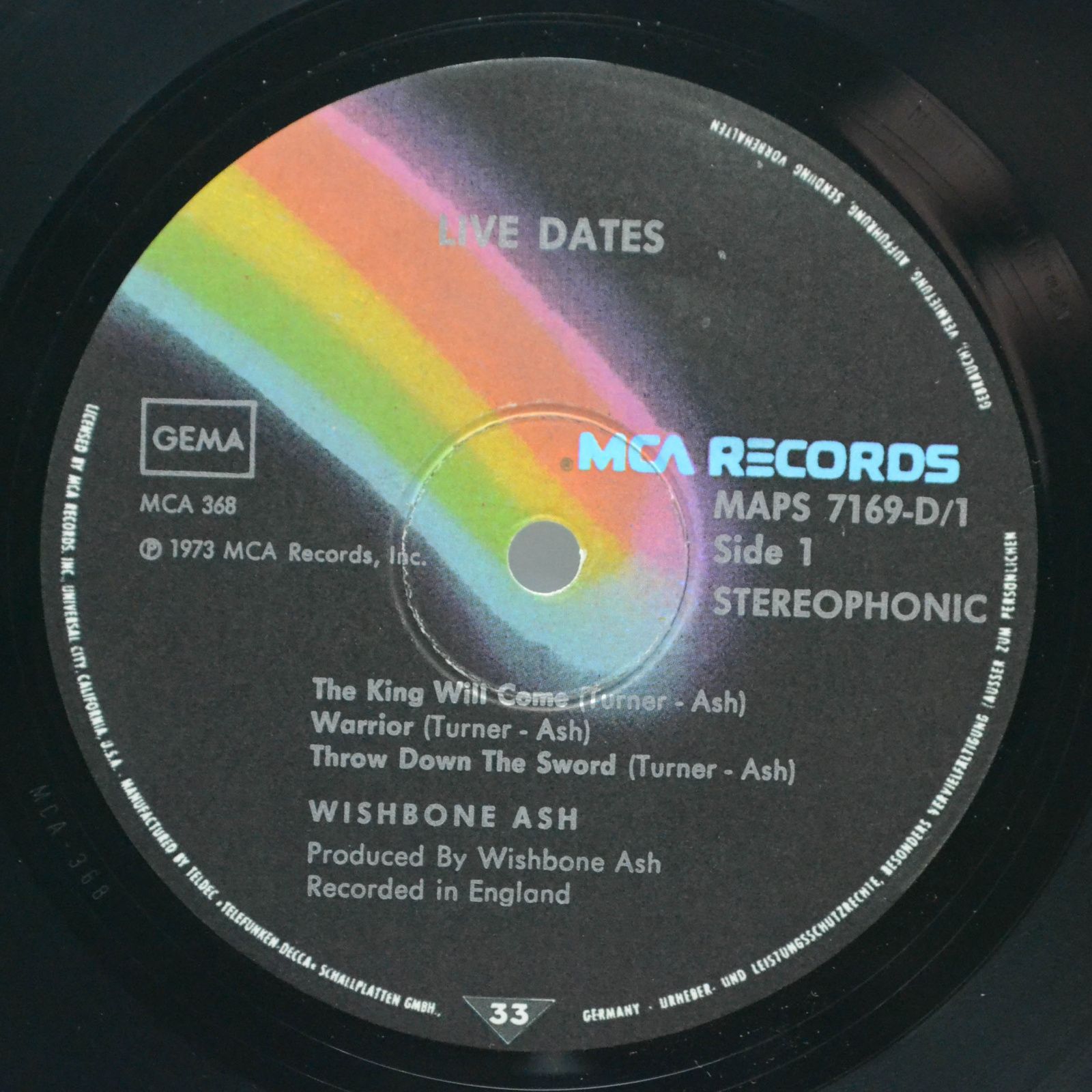 Wishbone Ash — Live Dates (2LP), 1973