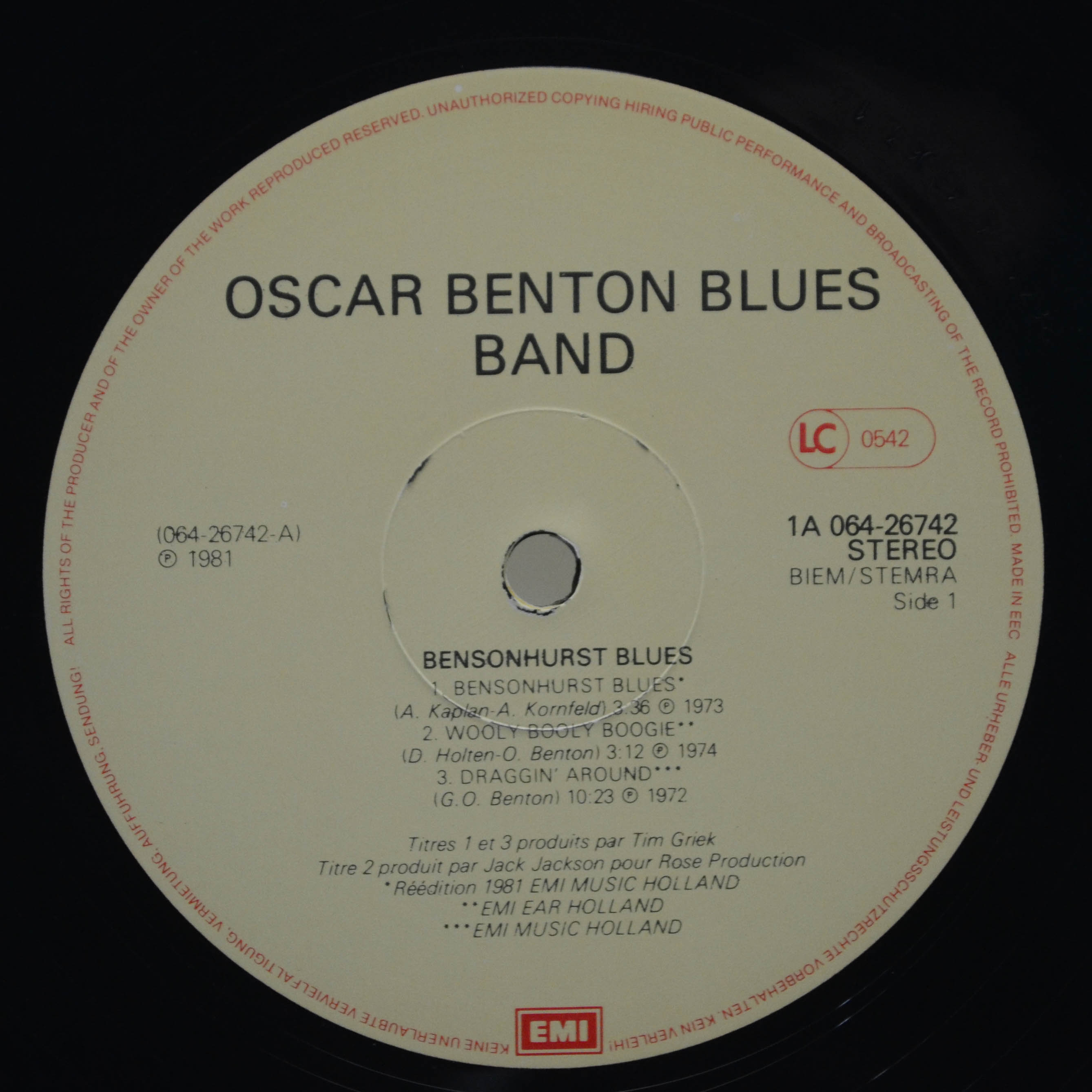 Oscar Benton — Bensonhurst Blues, 1981