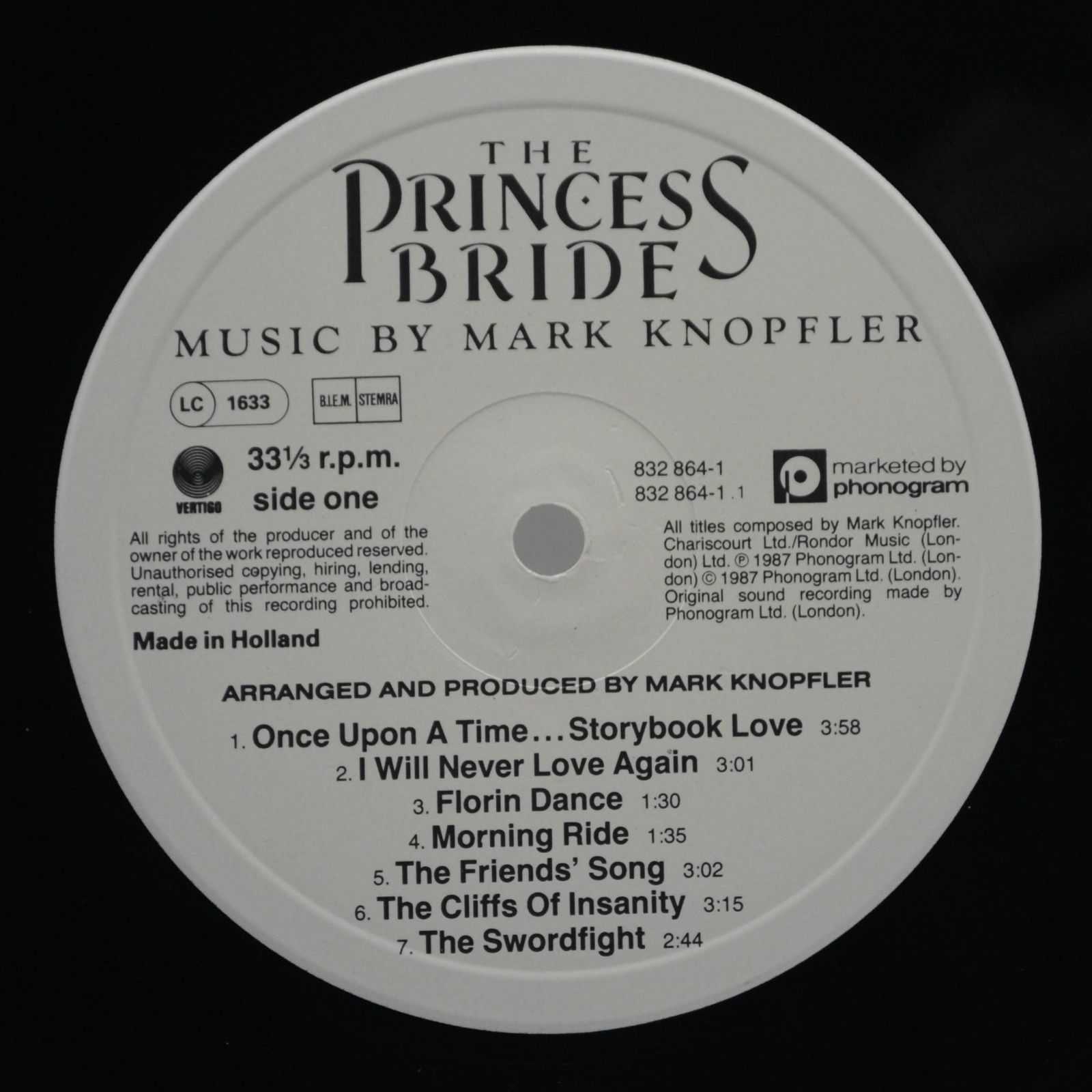 Mark Knopfler — The Princess Bride, 1987